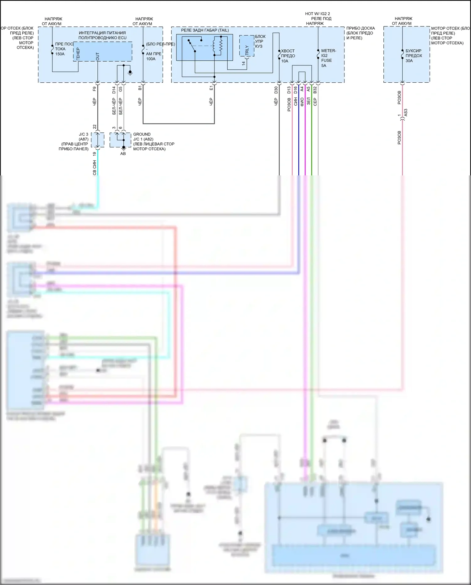 RX Lexus IV (2015-2019): Электросхема буксировки прицепа 