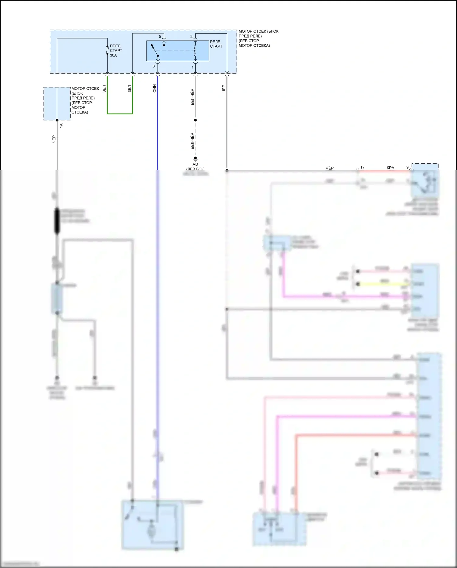 RX Lexus IV (2015-2019): Электросхема стартера 