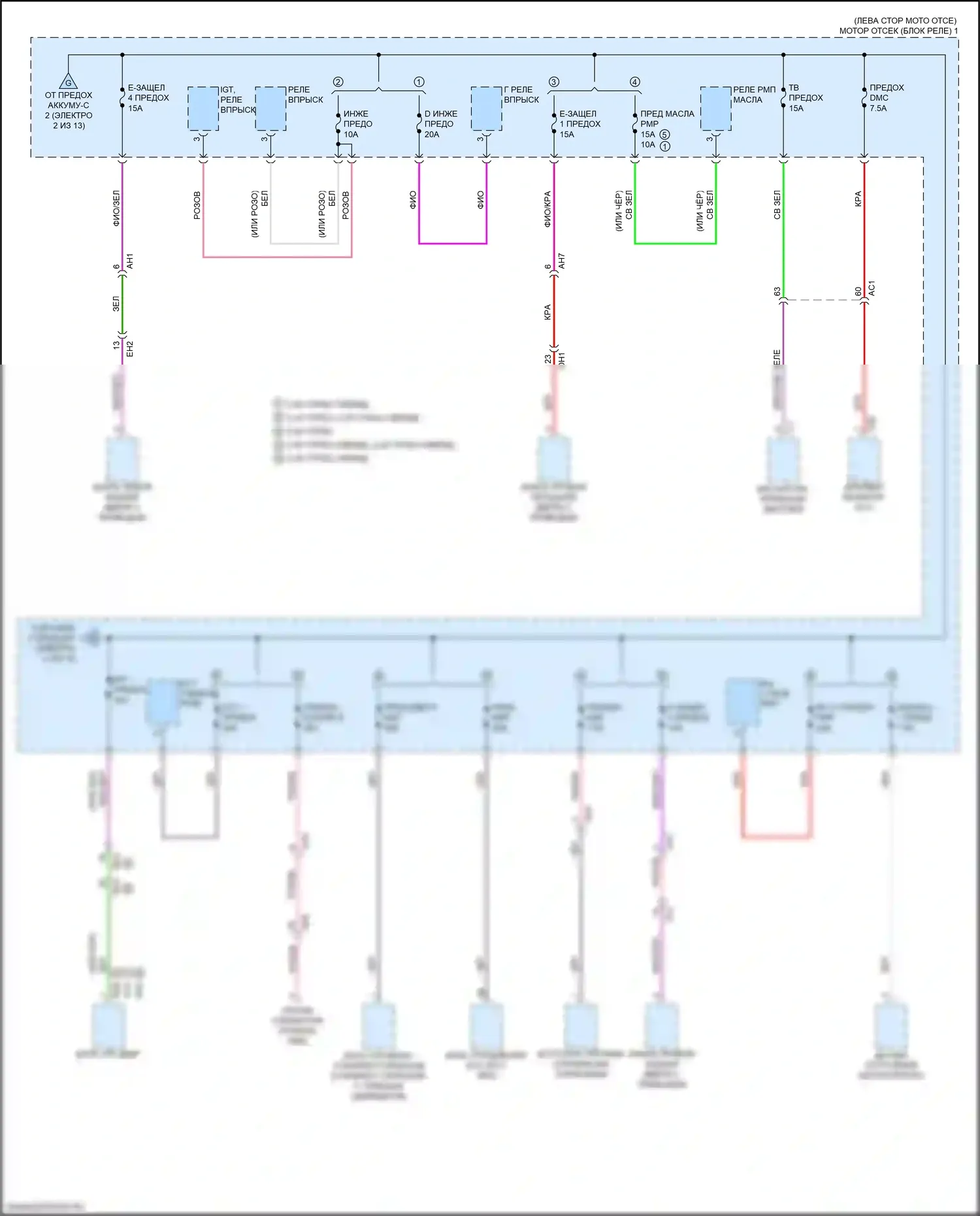 RX Lexus V (2022-2024): Электросхема блока предохранителей реле (3 из 13) 