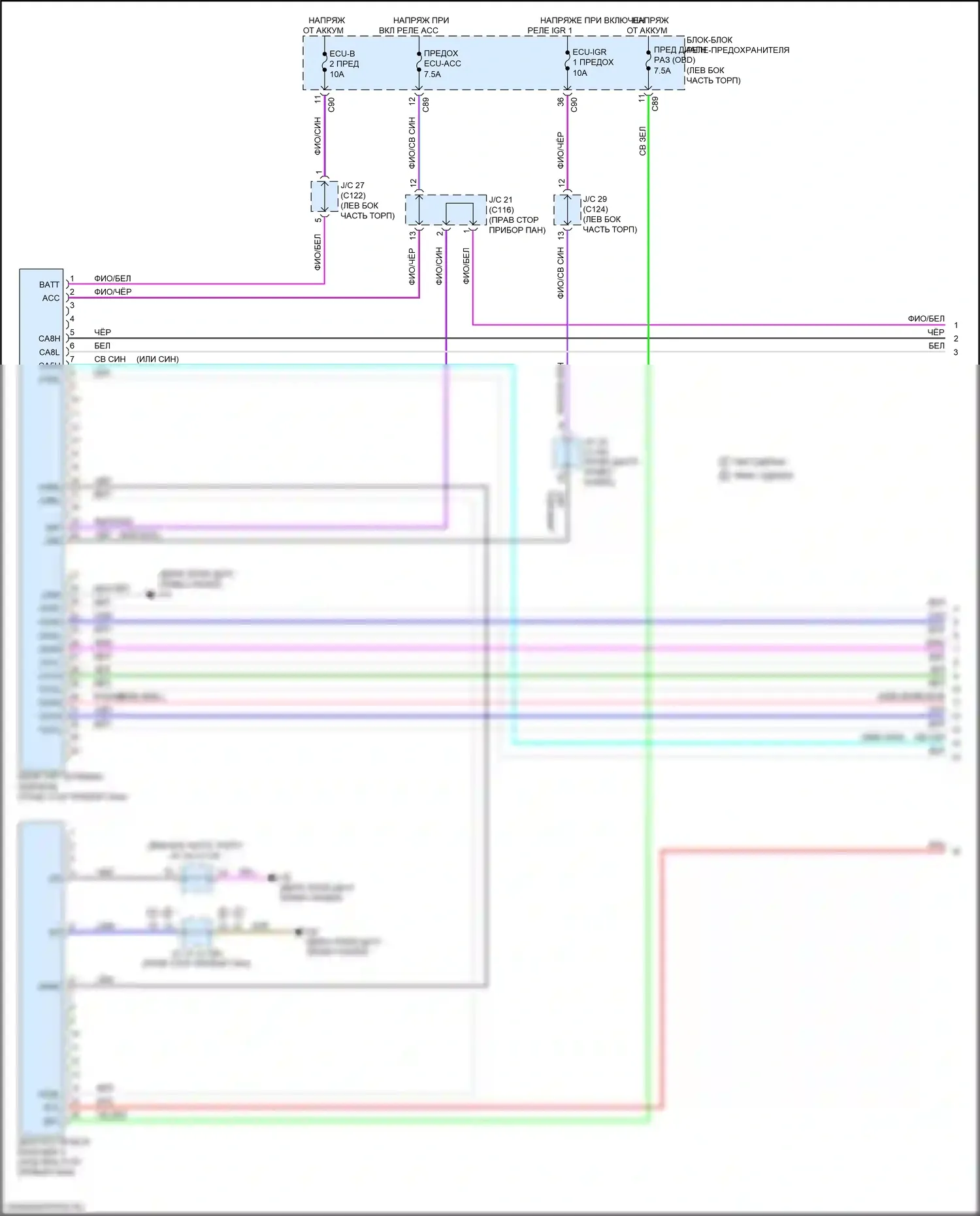 RX Lexus V (2022-2024): Can шина электросхема (1 из 7) 