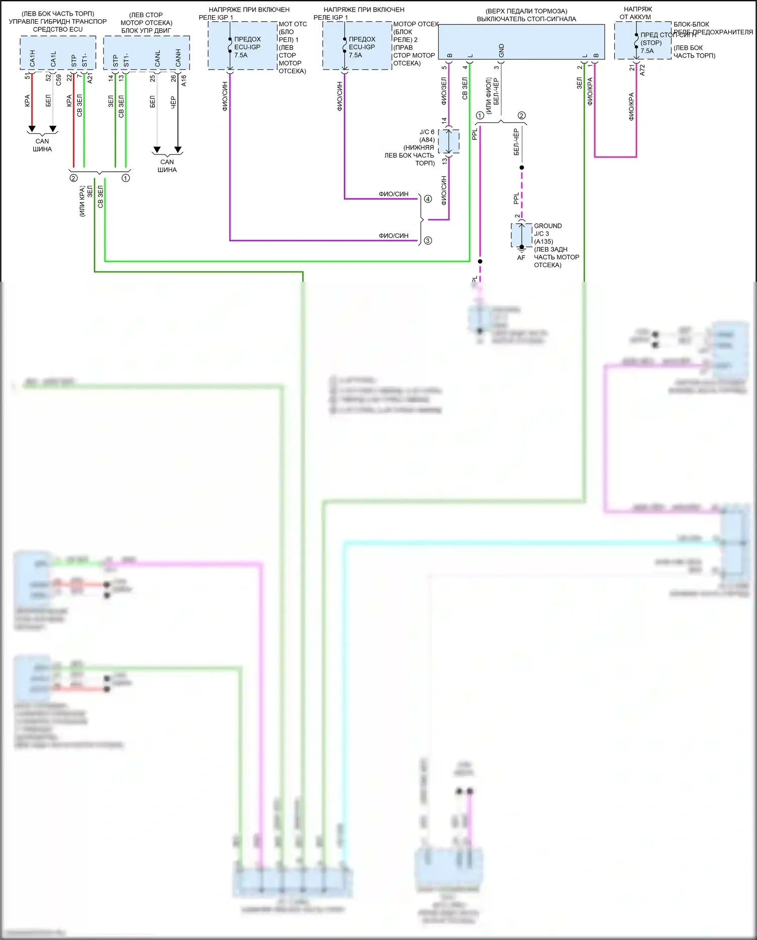 RX Lexus V (2022-2024): Электросхема фар и фонарей (5 из 5) 