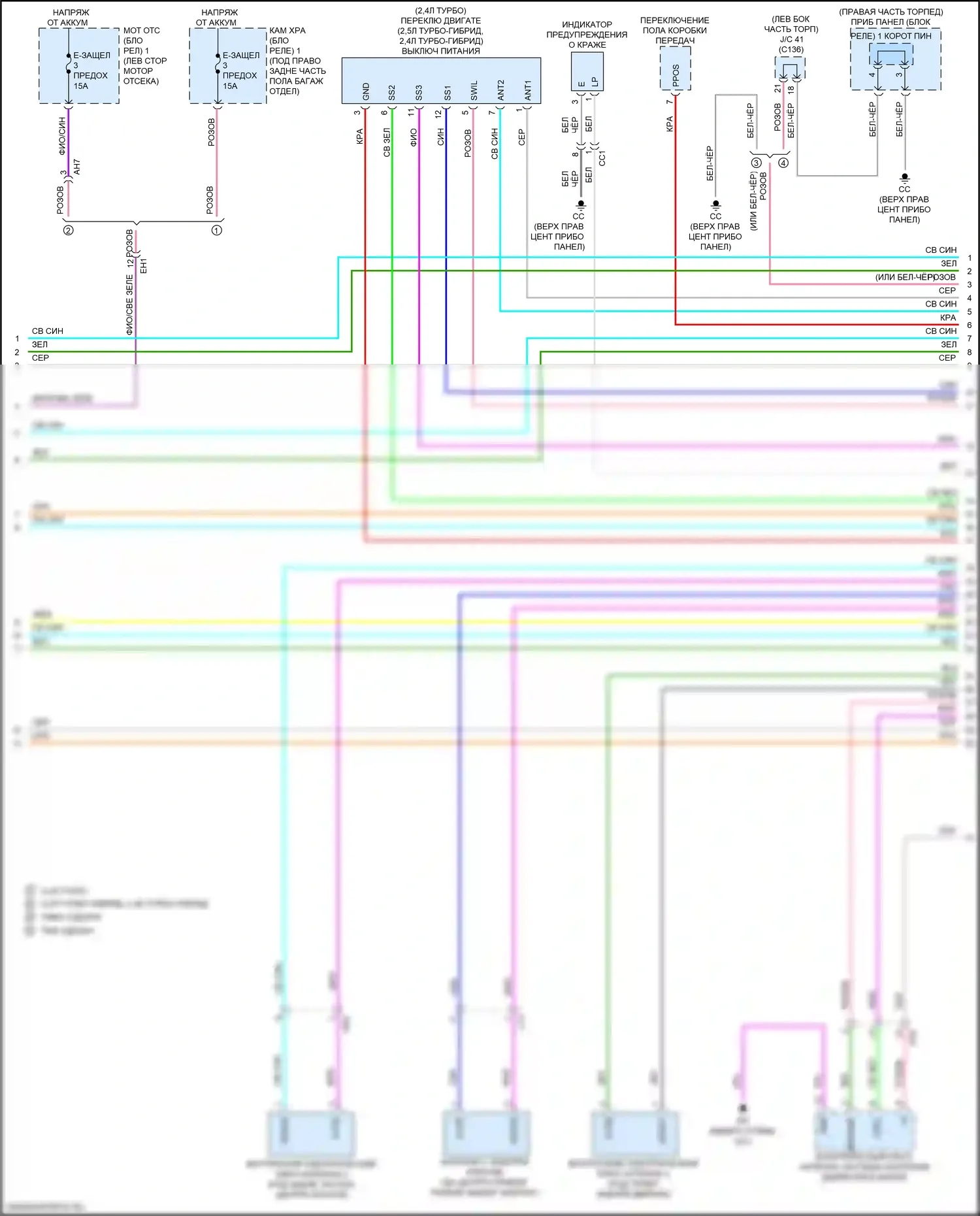 RX Lexus V (2022-2024): Электросхема защиты от взлома (7 из 8) 
