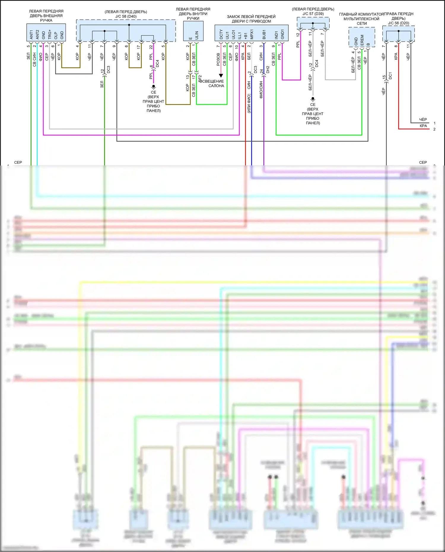 RX Lexus V (2022-2024): Электросхема центрального замка (5 из 8) 