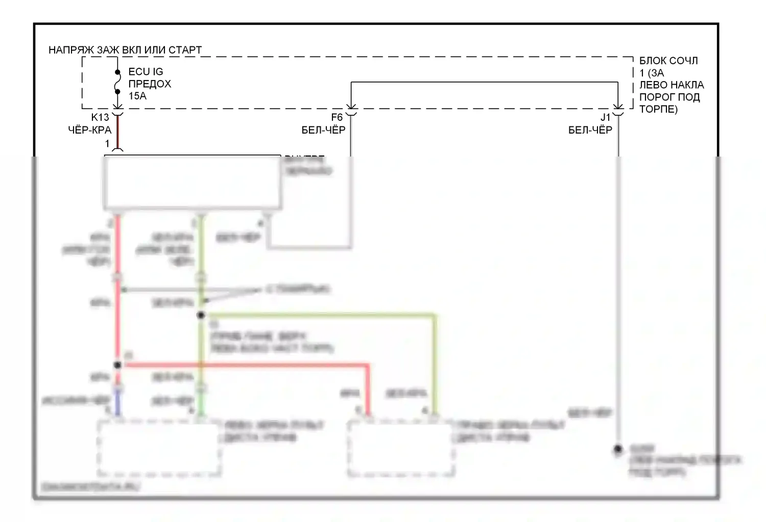 SC Lexus I (1991-2001): Электросхема электрохромного зеркала 