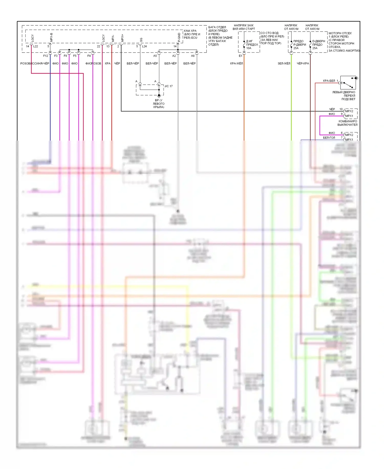 SC Lexus II (2001-2005): Электросхема освещения салона (2 из 2) 