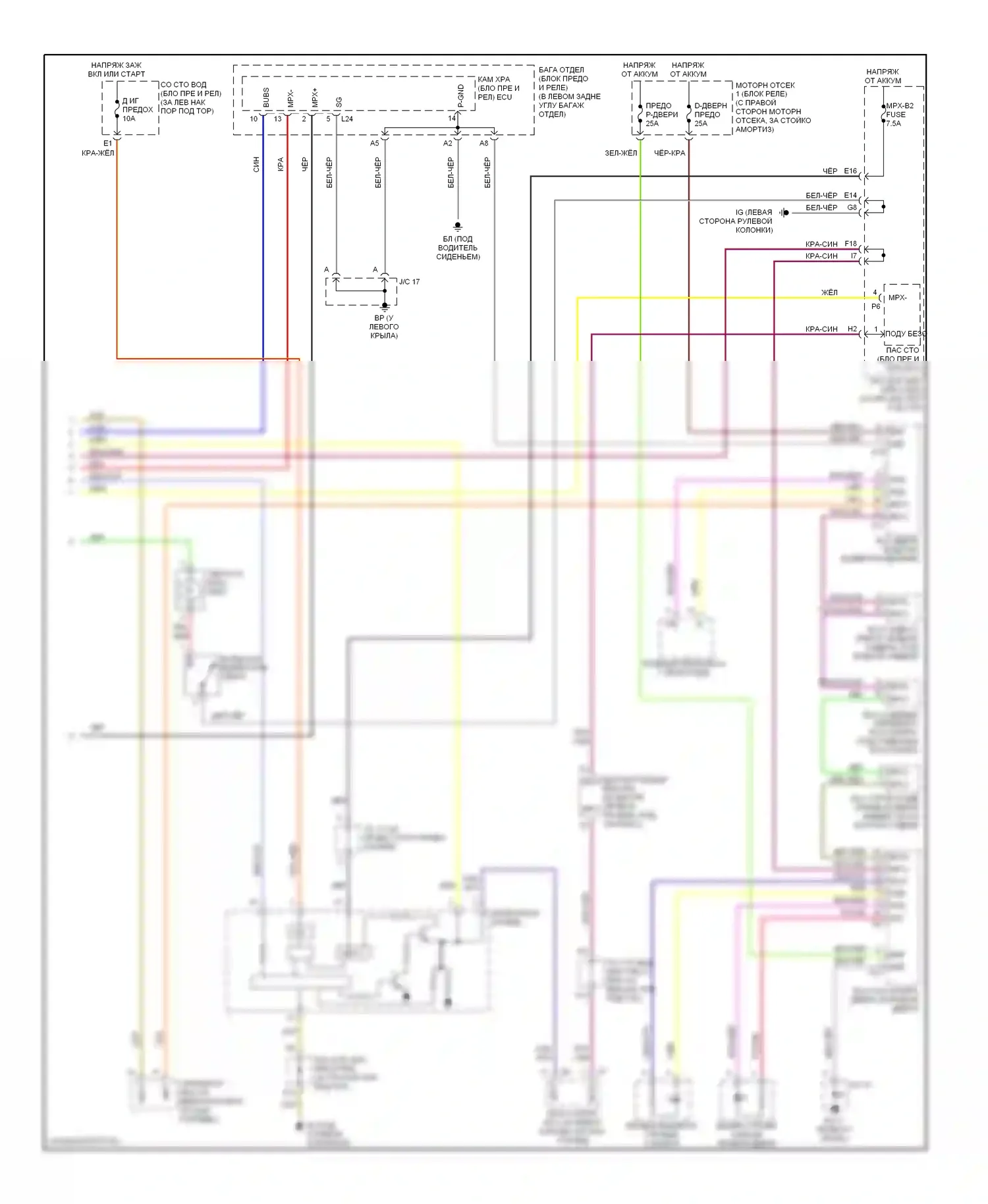 SC Lexus II (2001-2005): Электросхема подсветки приборной панели (2 из 2) 