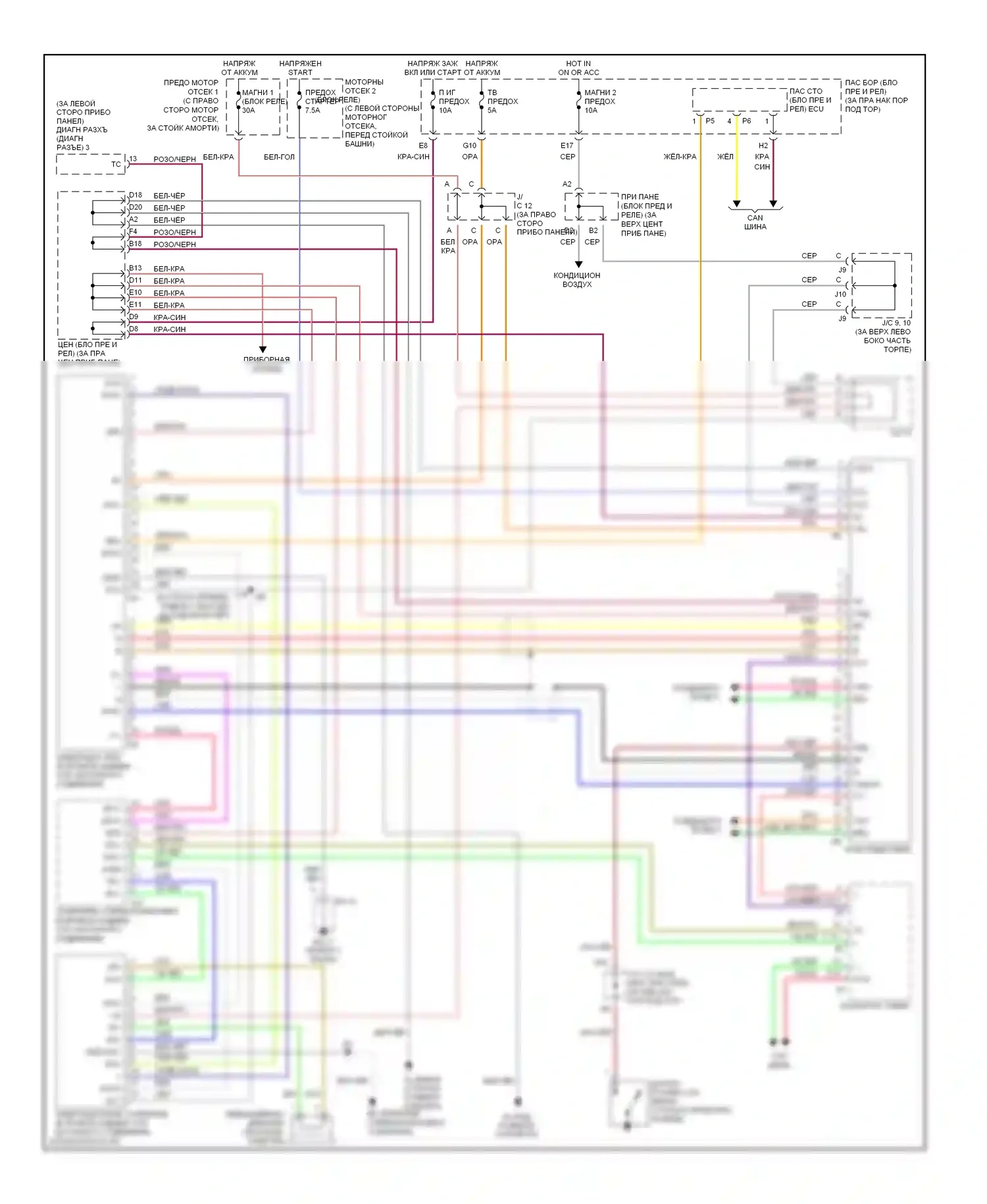 SC Lexus II (2001-2005): Электросхема навигации 