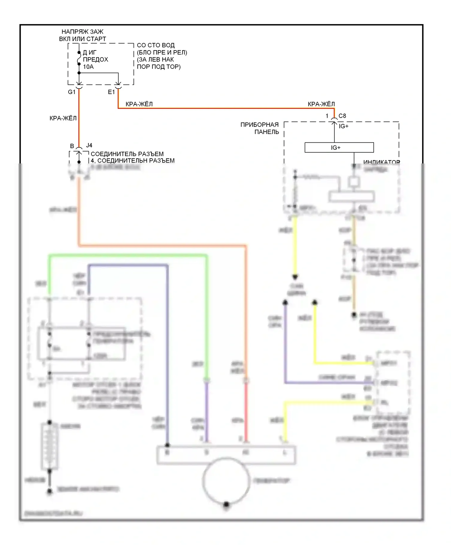 SC Lexus II (2001-2005): Электросхема генератора 