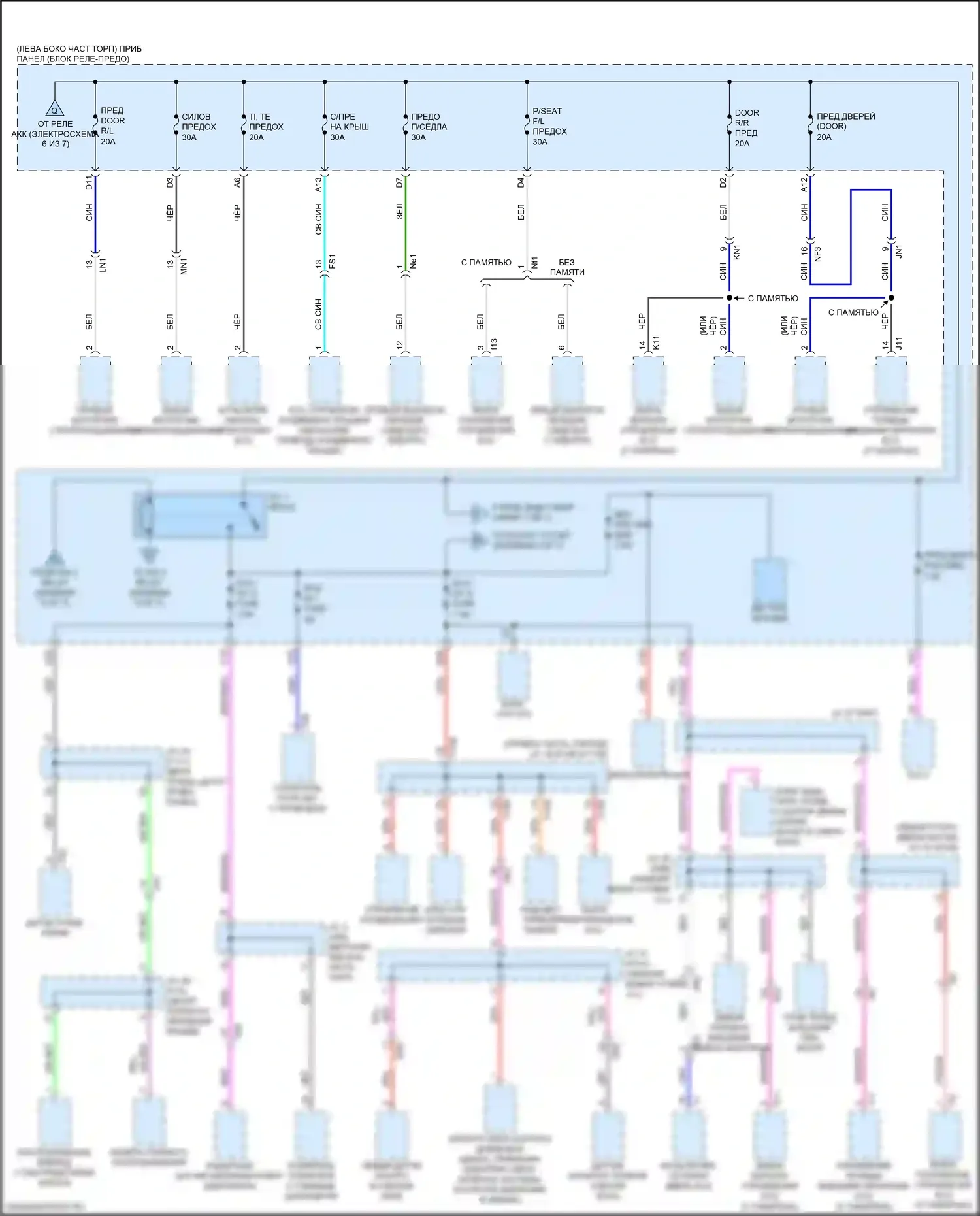 UX Lexus I (2018-2024): Электросхема блока предохранителей реле (5 из 7) 
