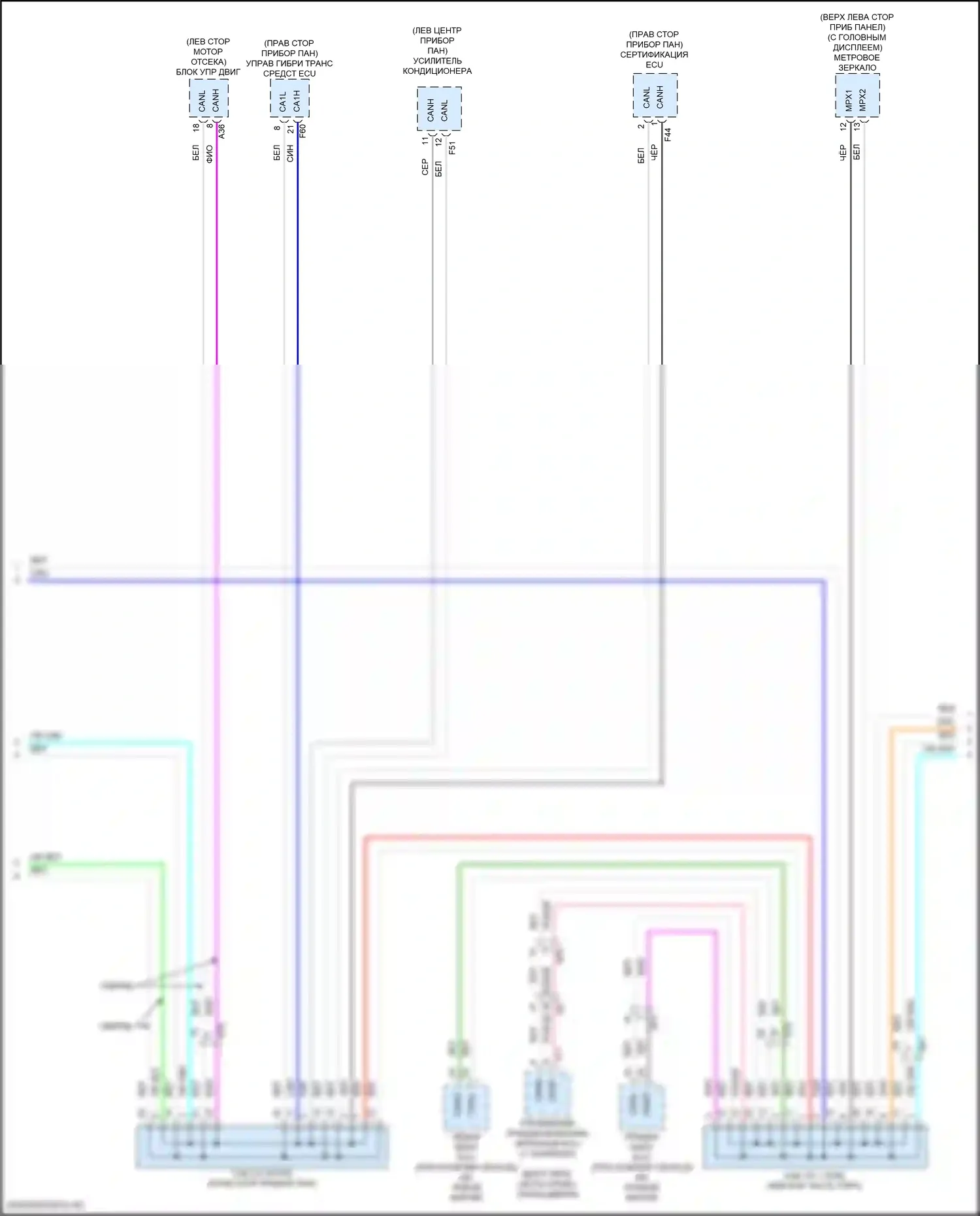 UX Lexus I (2018-2024): Электросхема блоков управления кузовом (3 из 4) 