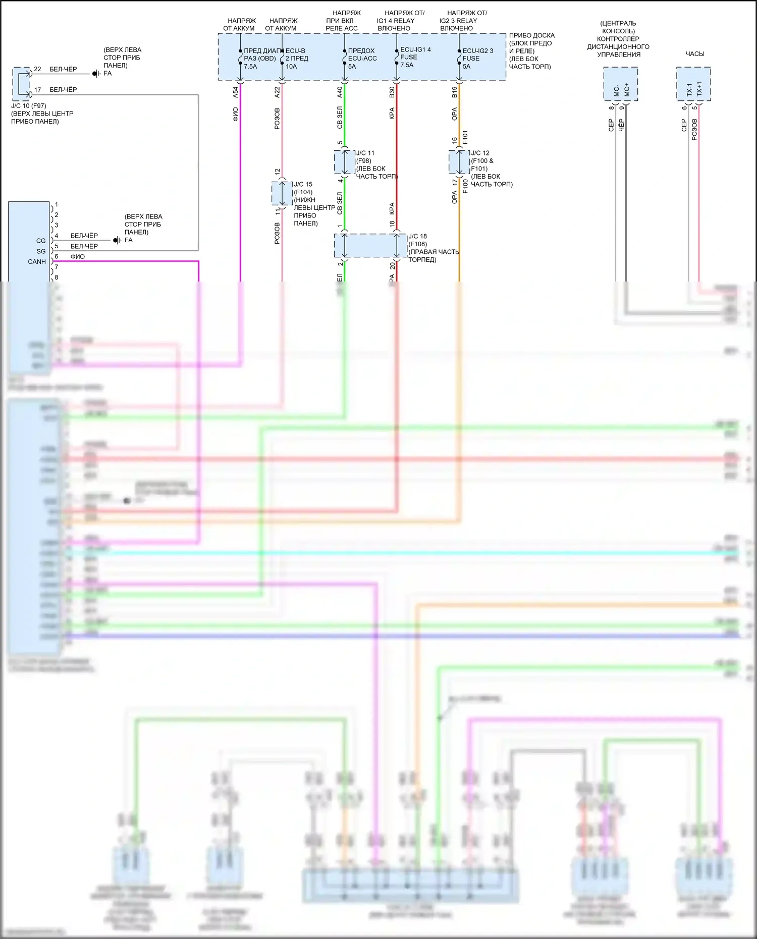 UX Lexus I (2018-2024): Can шина электросхема (1 из 4) 