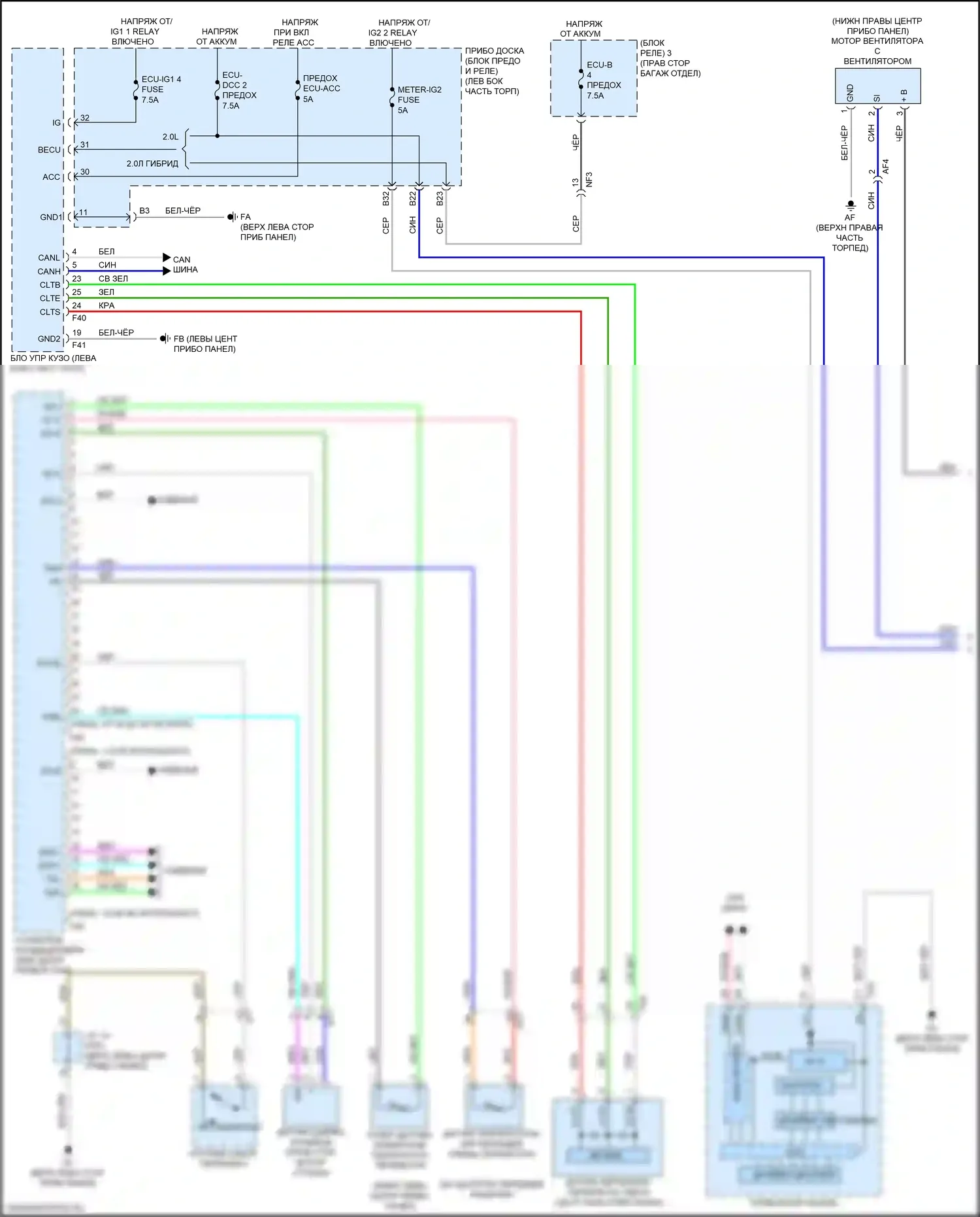 UX Lexus I (2018-2024): Электросхема климат контроля (1 из 4) 