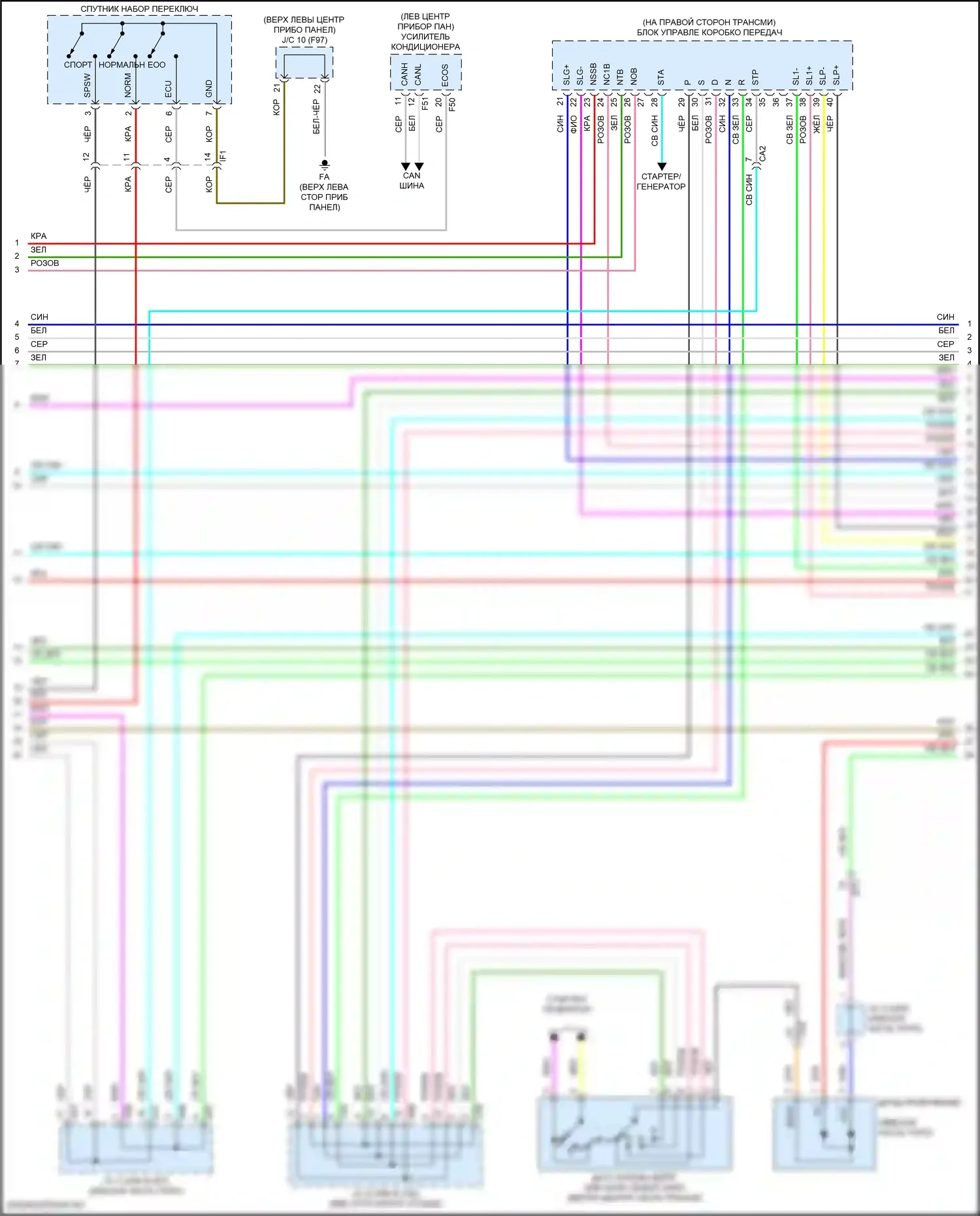 UX Lexus I (2018-2024): Электросхема коробки передач (3 из 5) 