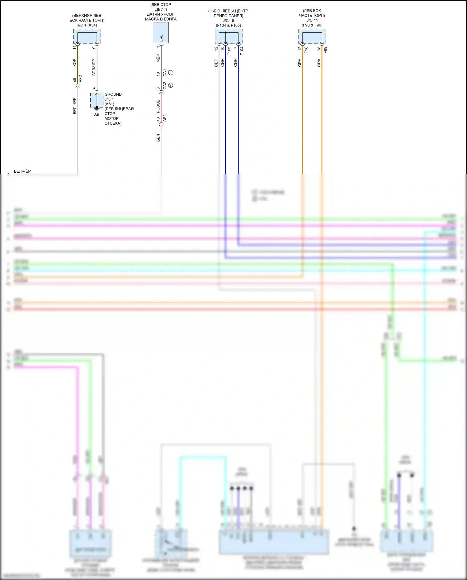 UX Lexus I (2018-2024): Электросхема приборной панели (2 из 4) 