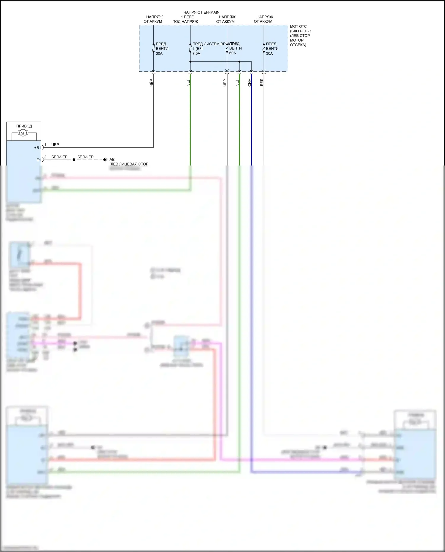 UX Lexus I (2018-2024): Электросхема вентилятора охлаждения 
