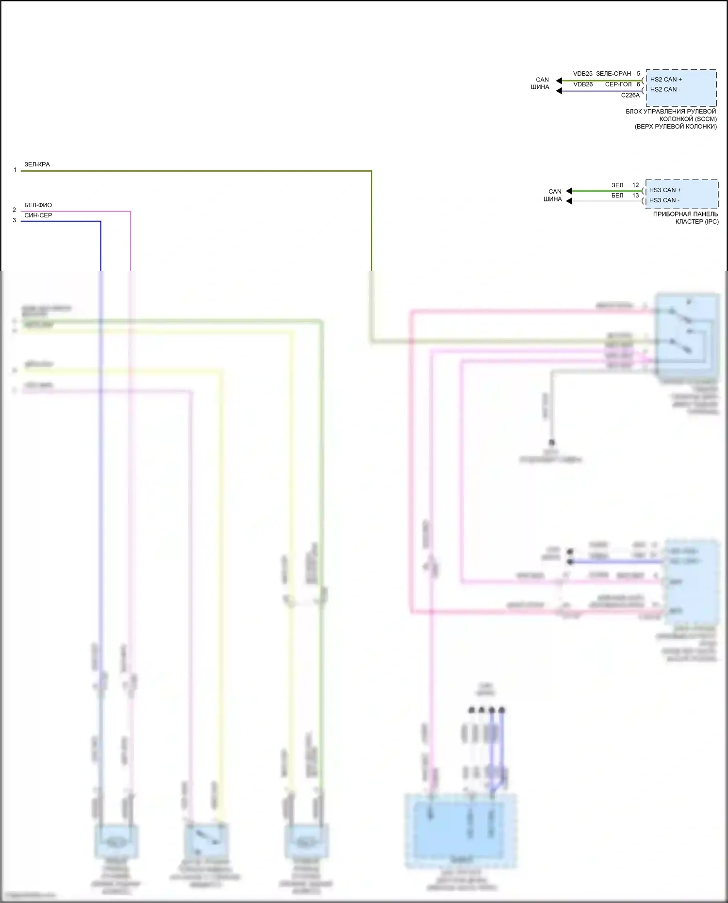 Aviator Lincoln II (2019-2024): Антиблокировочная система abs электросхема (2 из 2) 