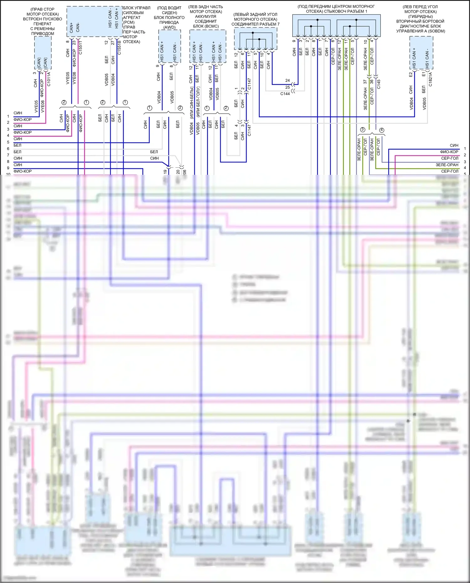 Aviator Lincoln II (2019-2024): Can шина электросхема (2 из 5) 