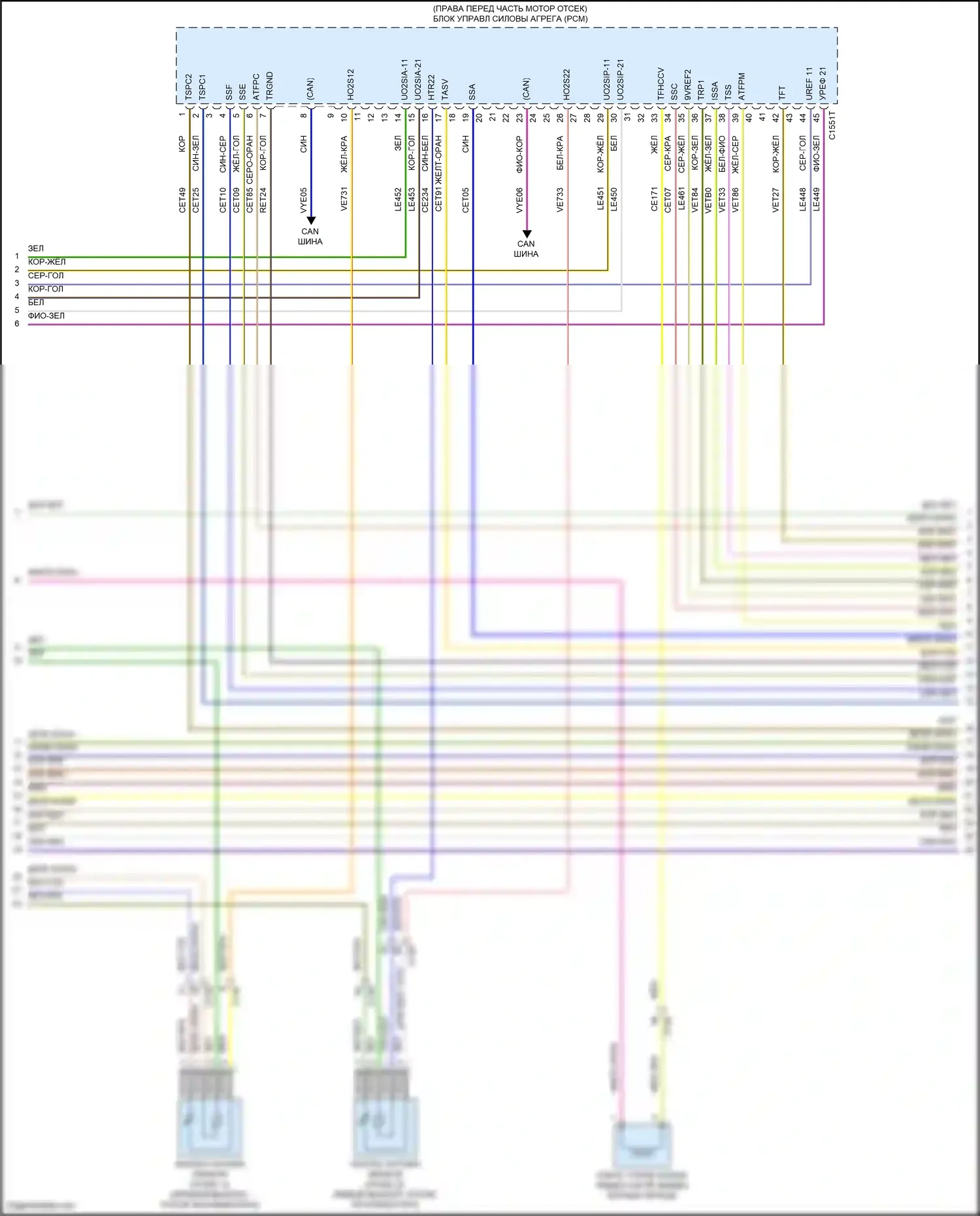 Aviator Lincoln II (2019-2024): Электросхема двигателя 3.0л турбо (9 из 11) 