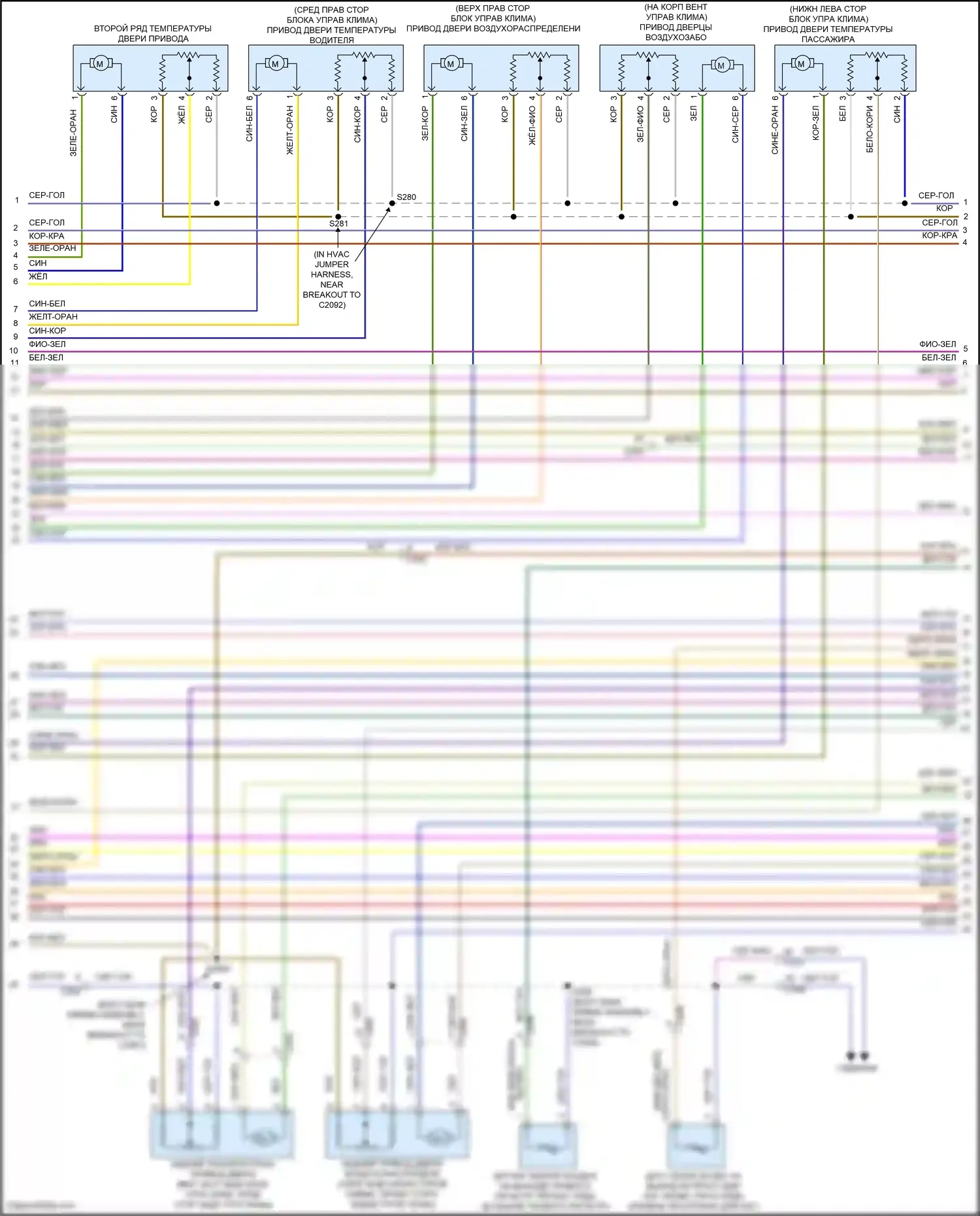 Aviator Lincoln II (2019-2024): Электросхема климат контроля (2 из 6) 