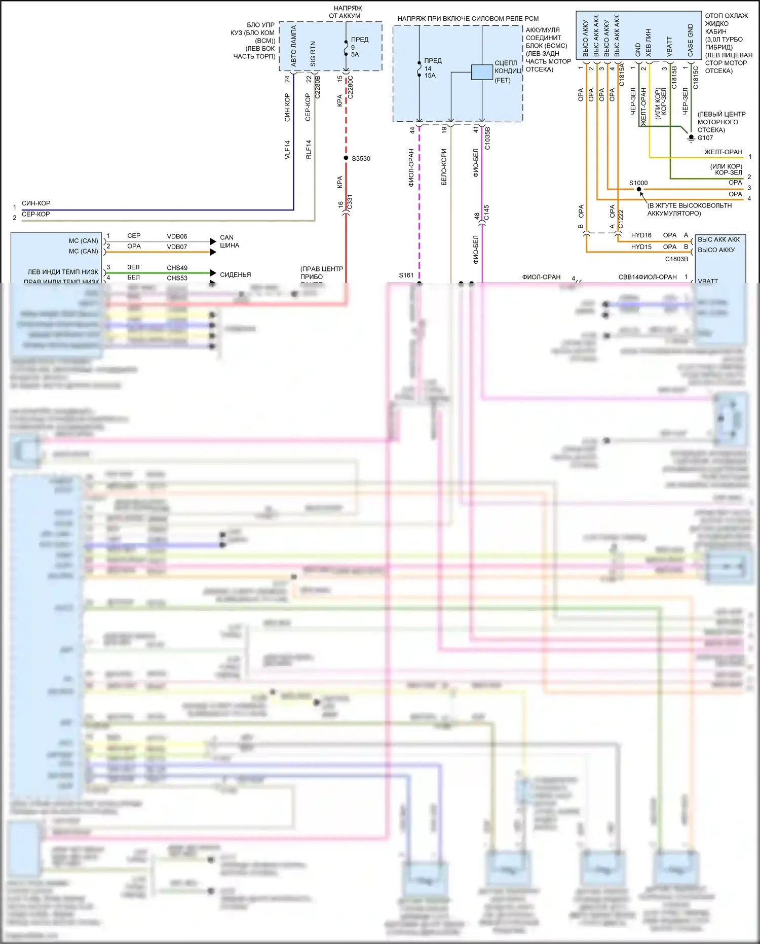 Aviator Lincoln II (2019-2024): Электросхема климат контроля (5 из 6) 