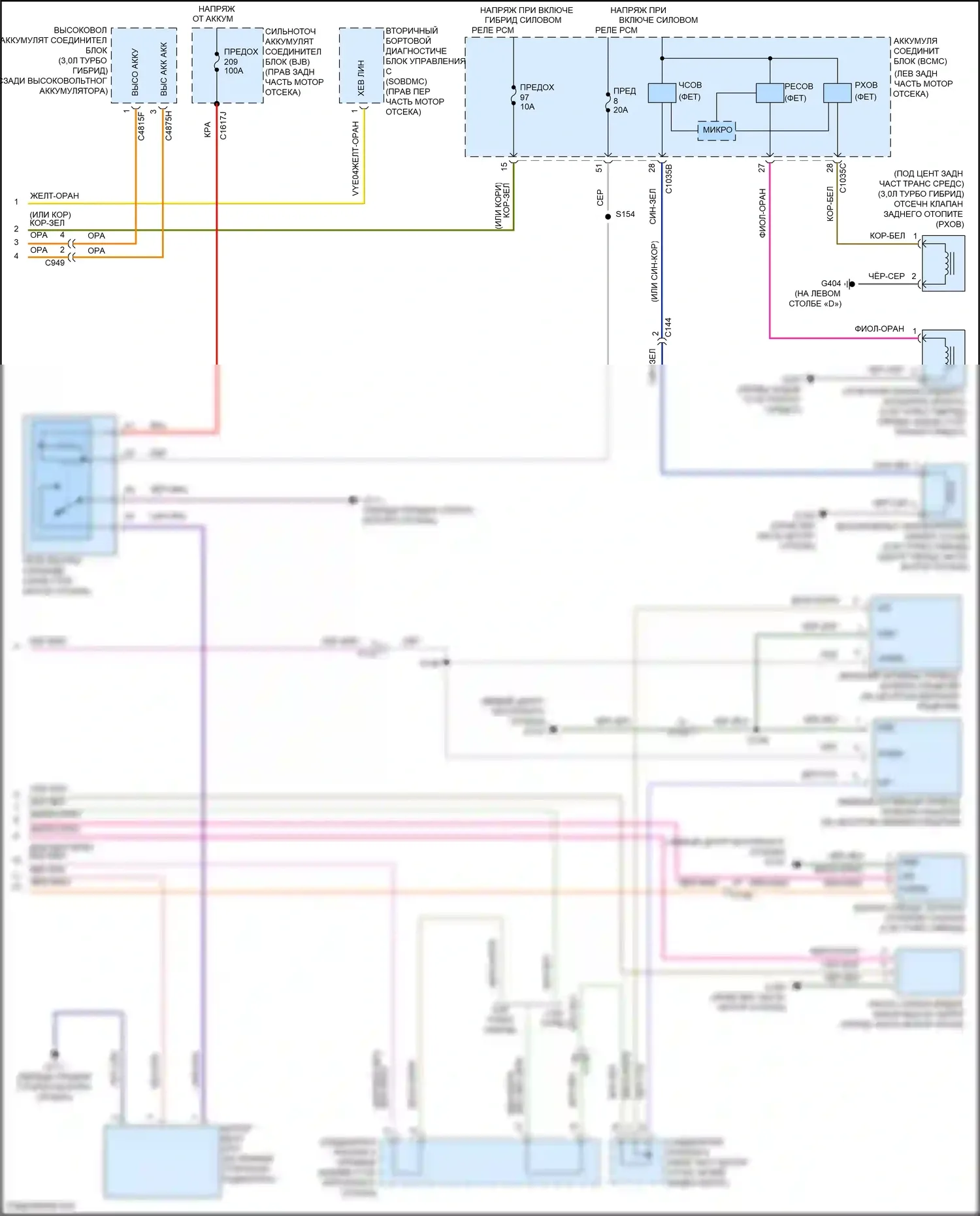 Aviator Lincoln II (2019-2024): Электросхема климат контроля (6 из 6) 