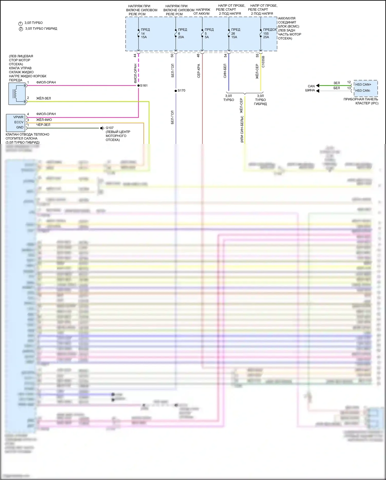 Aviator Lincoln II (2019-2024): Электросхема автоматической коробки передач (1 из 4) 