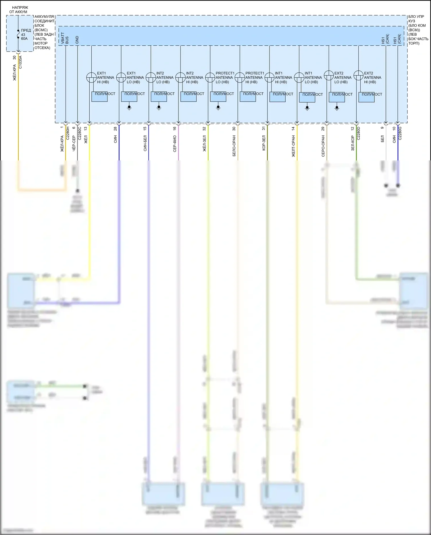 Aviator Lincoln II (2019-2024): Пассивная сигнализации электросхема 