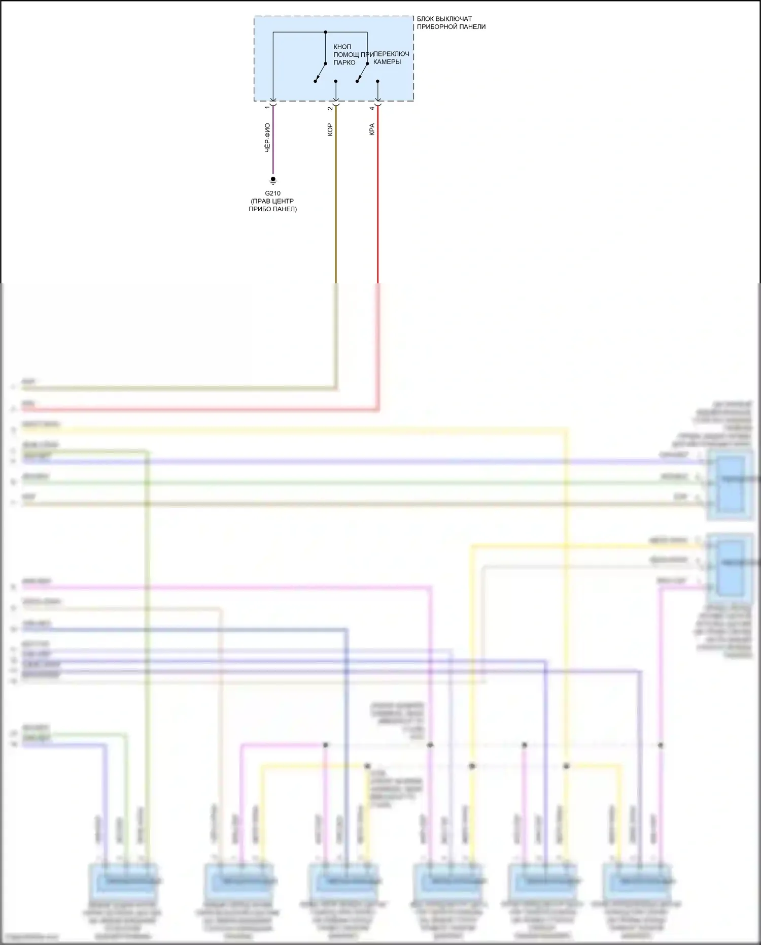 Aviator Lincoln II (2019-2024): Электросхема парктроника, с видом 360 (2 из 2) 