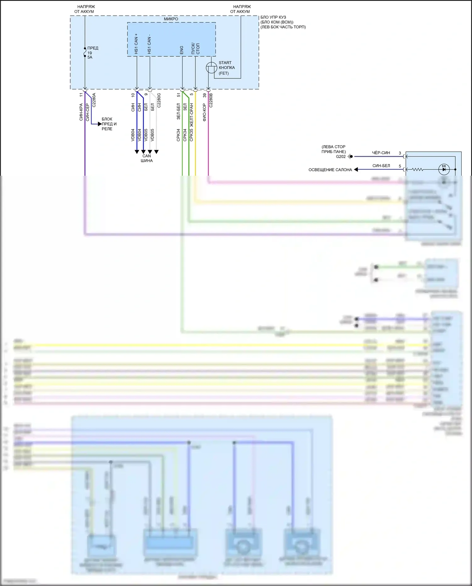 Aviator Lincoln II (2019-2024): Электросхема стартера (2 из 2) 