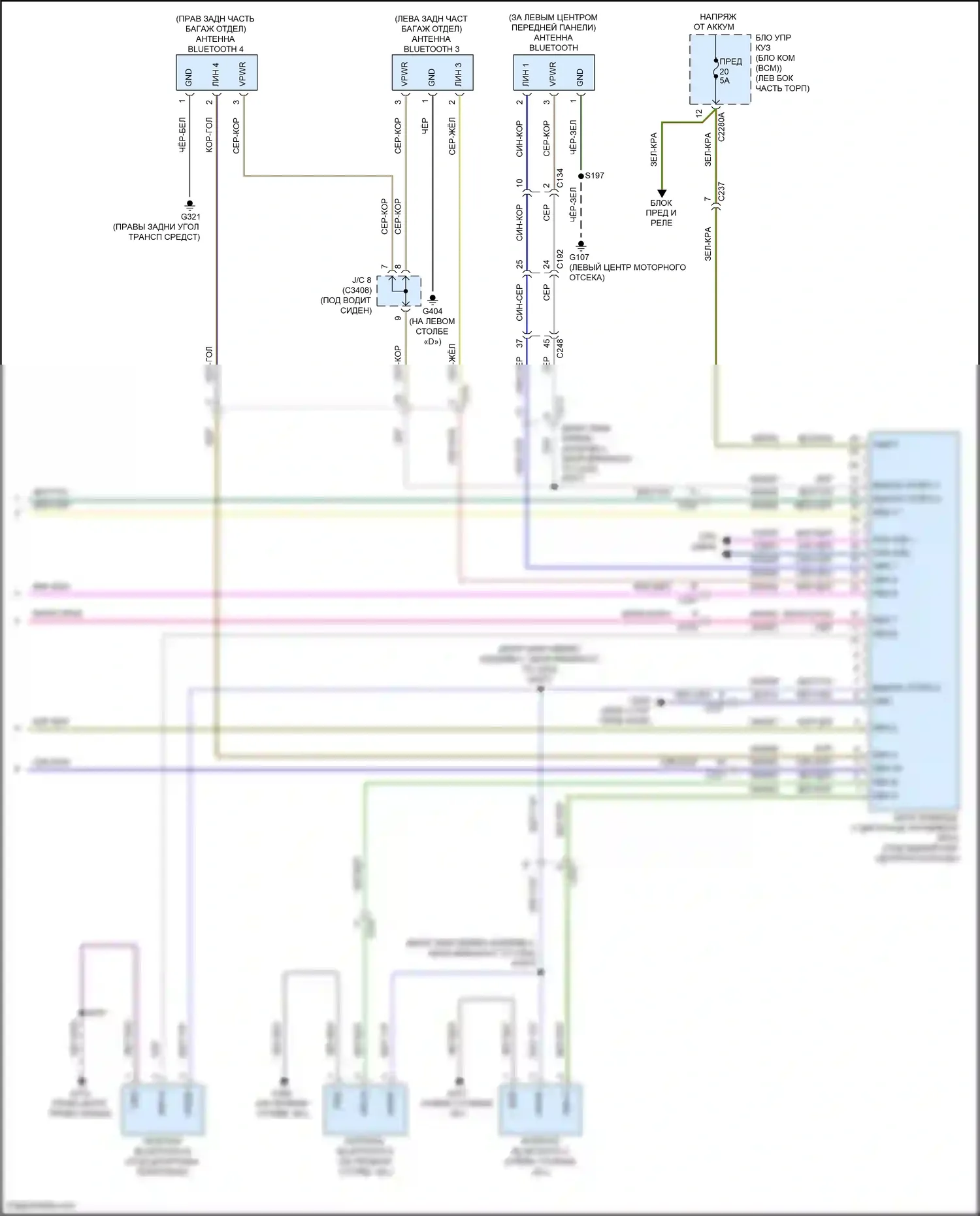 Aviator Lincoln II (2019-2024): Электросхема центрального замка, с интеллектуальным доступом (8 из 8) 