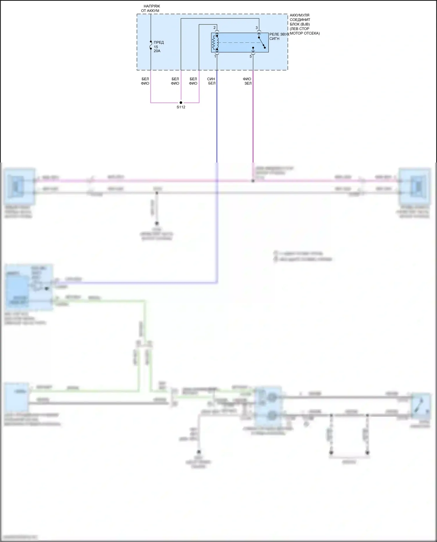Continental Lincoln X (2016-2024): Электросхема клаксона 