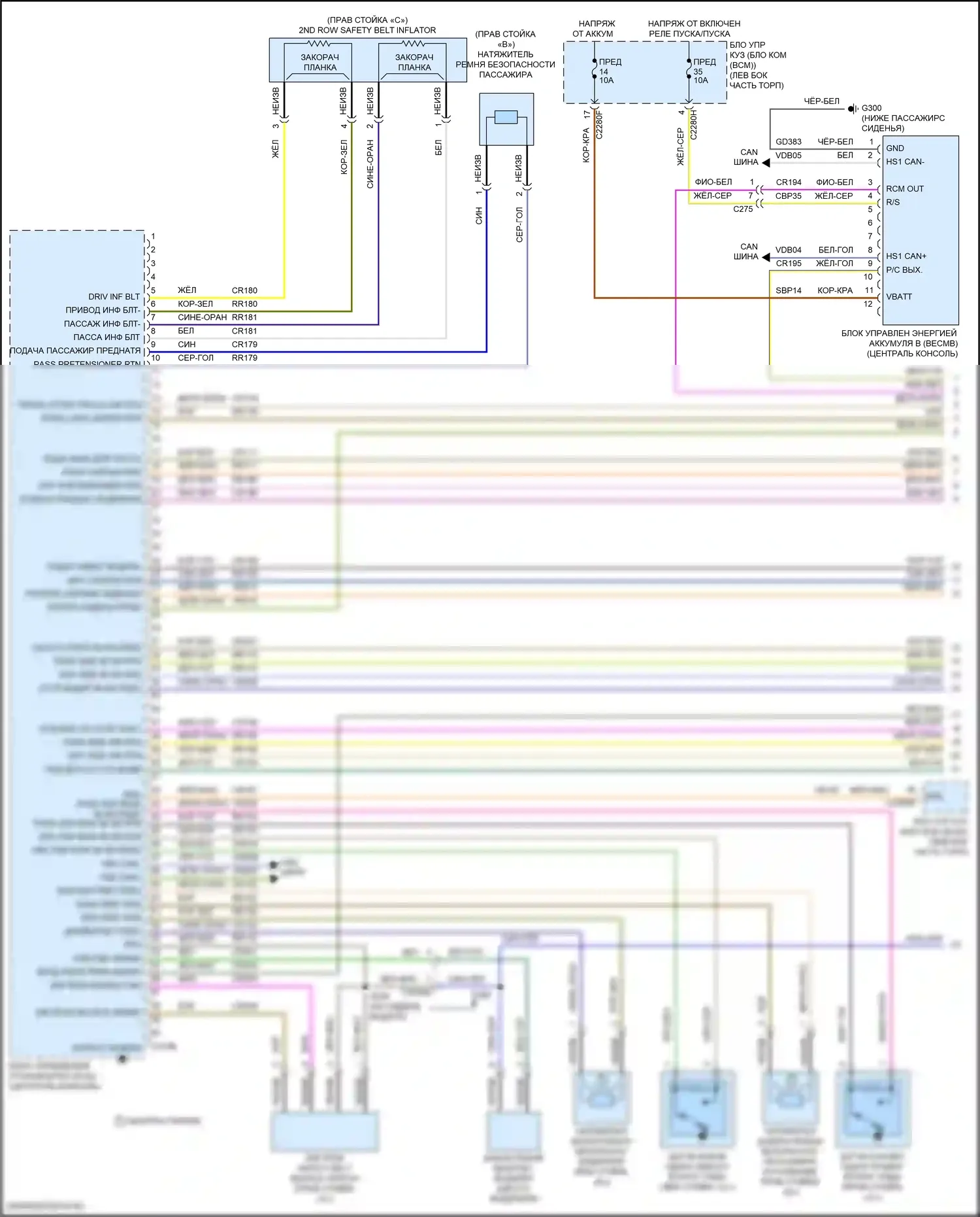 Continental Lincoln X (2016-2024): Электросхема подушек безопасности (1 из 4) 