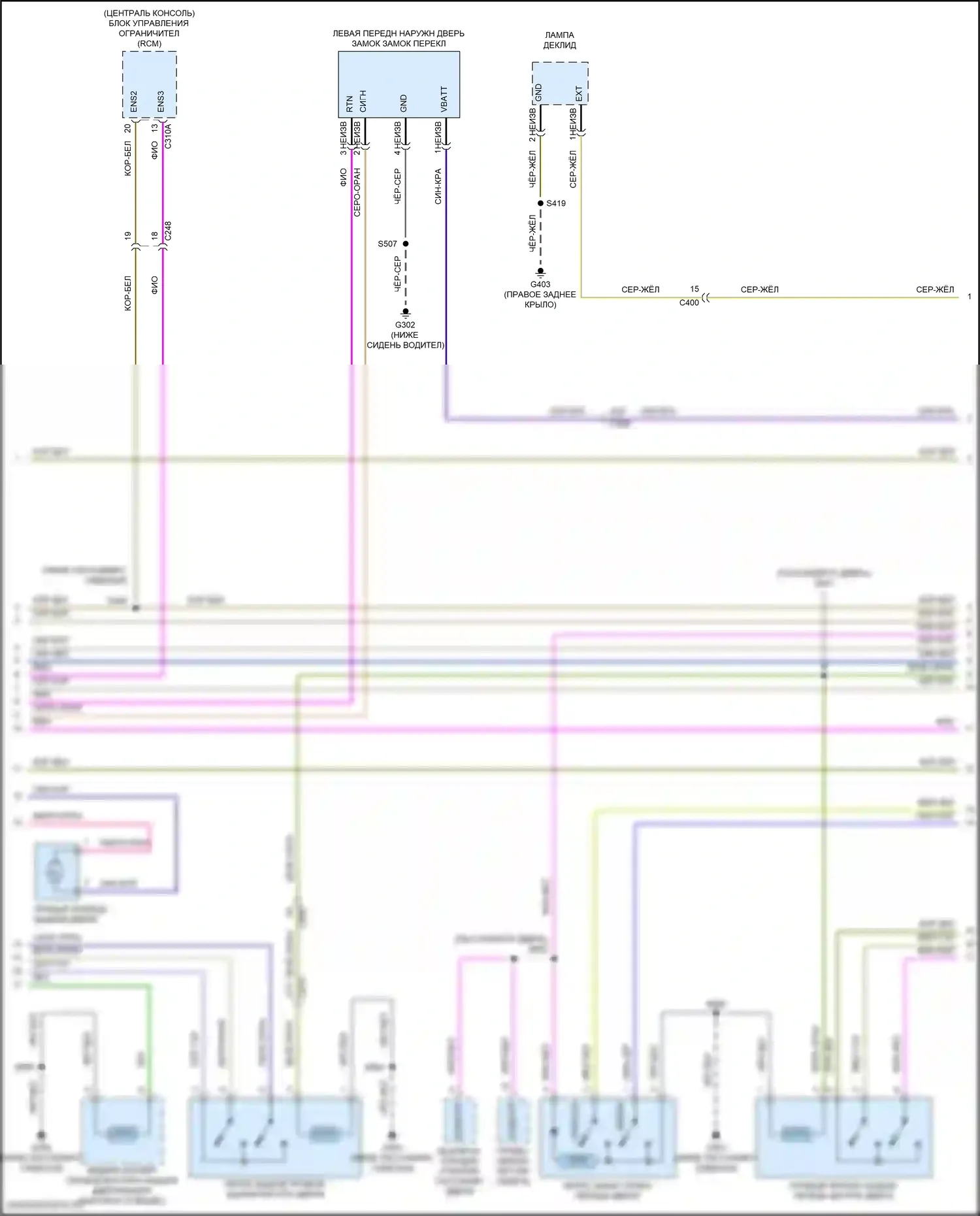 Continental Lincoln X (2016-2024): Сигнализации электросхема (4 из 8) 