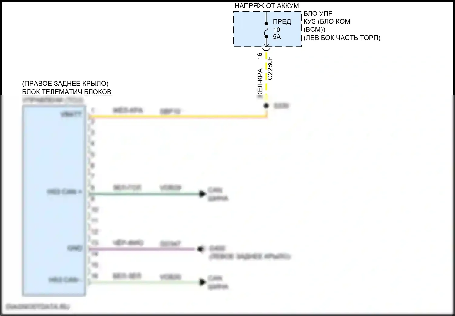 Continental Lincoln X (2016-2024): Электросхема начальника бригады 