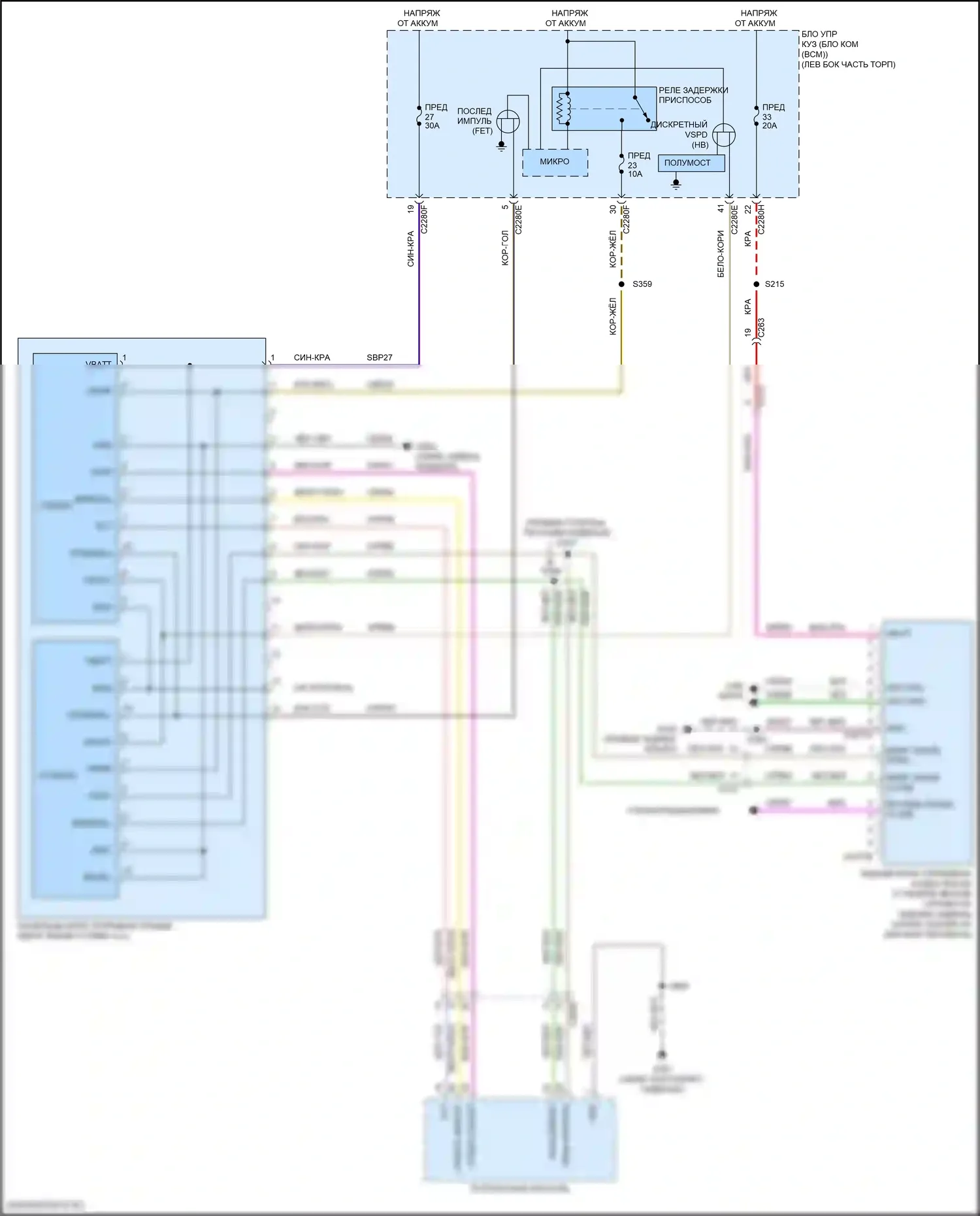 Continental Lincoln X (2016-2024): Электросхема складной крыши/люка 