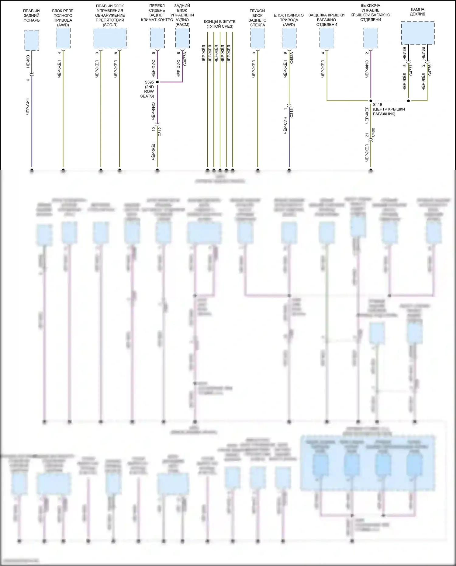 Continental Lincoln X (2016-2024): Электросхема разводки массы (8 из 8) 