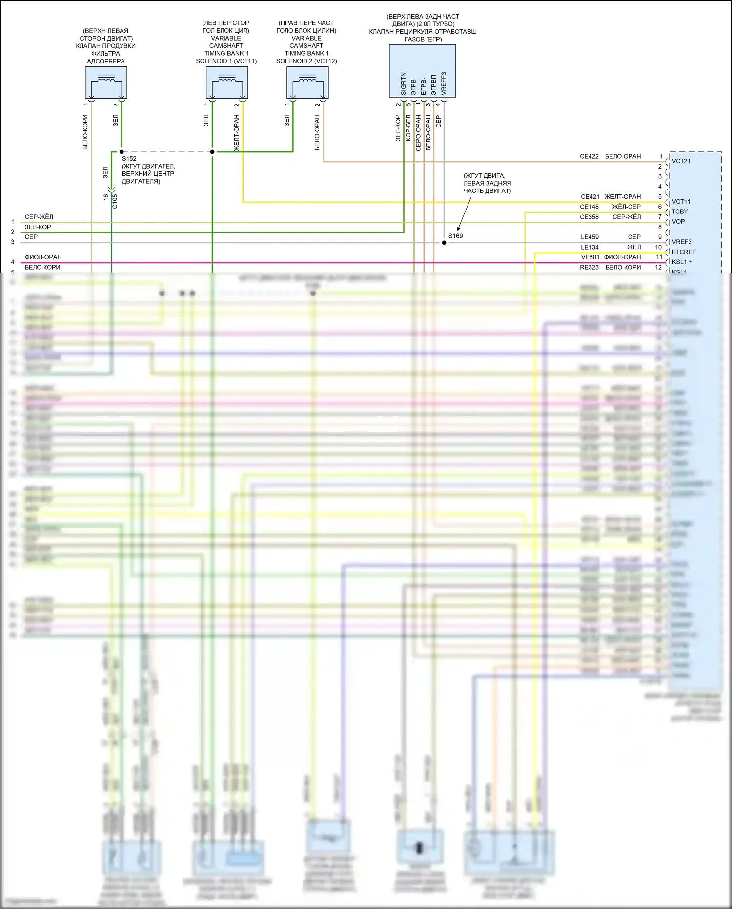 Corsair Lincoln I (2019-2024): Электросхема двигателя 2.3л турбо (8 из 8) 