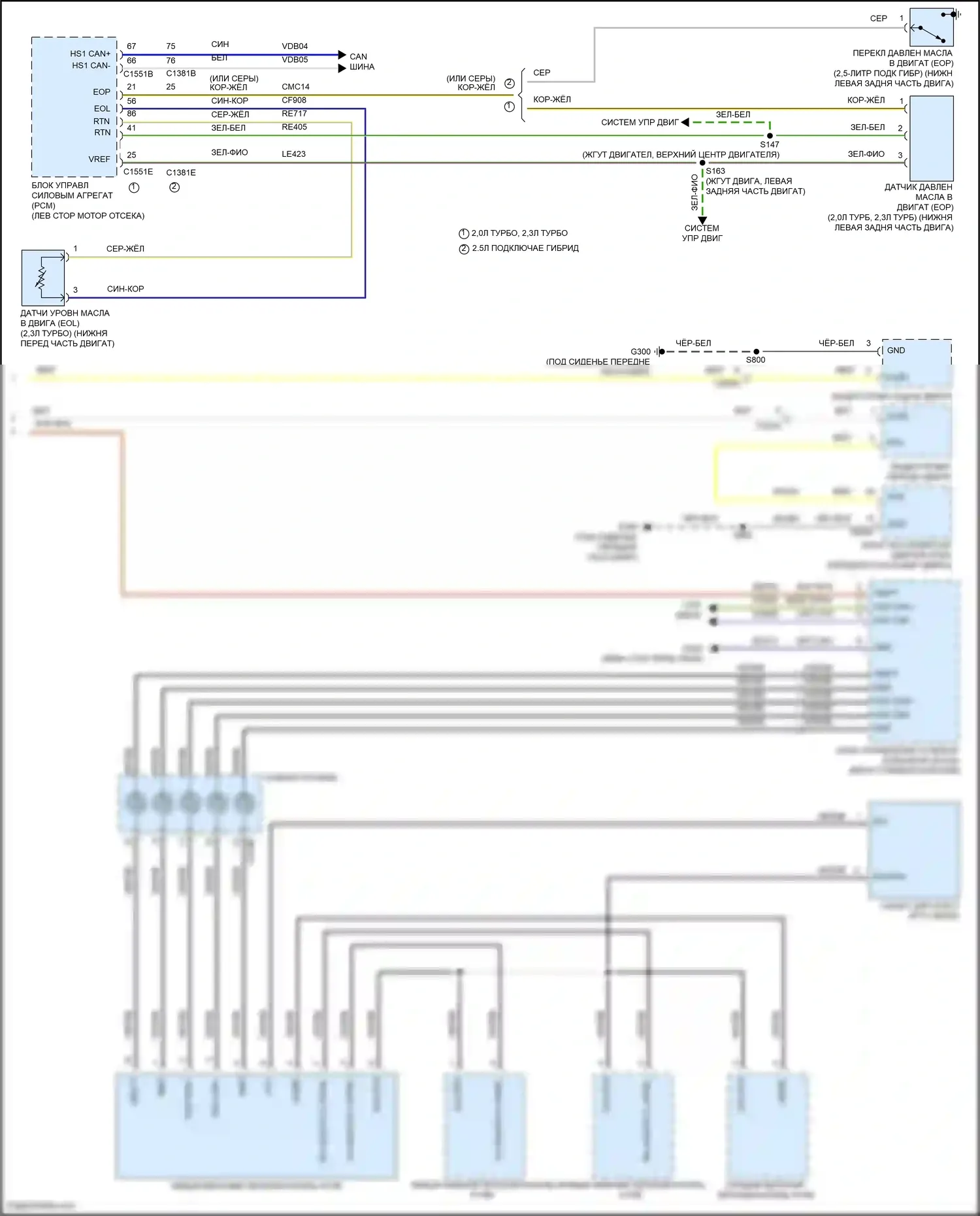Corsair Lincoln I (2019-2024): Электросхема приборной панели (2 из 2) 