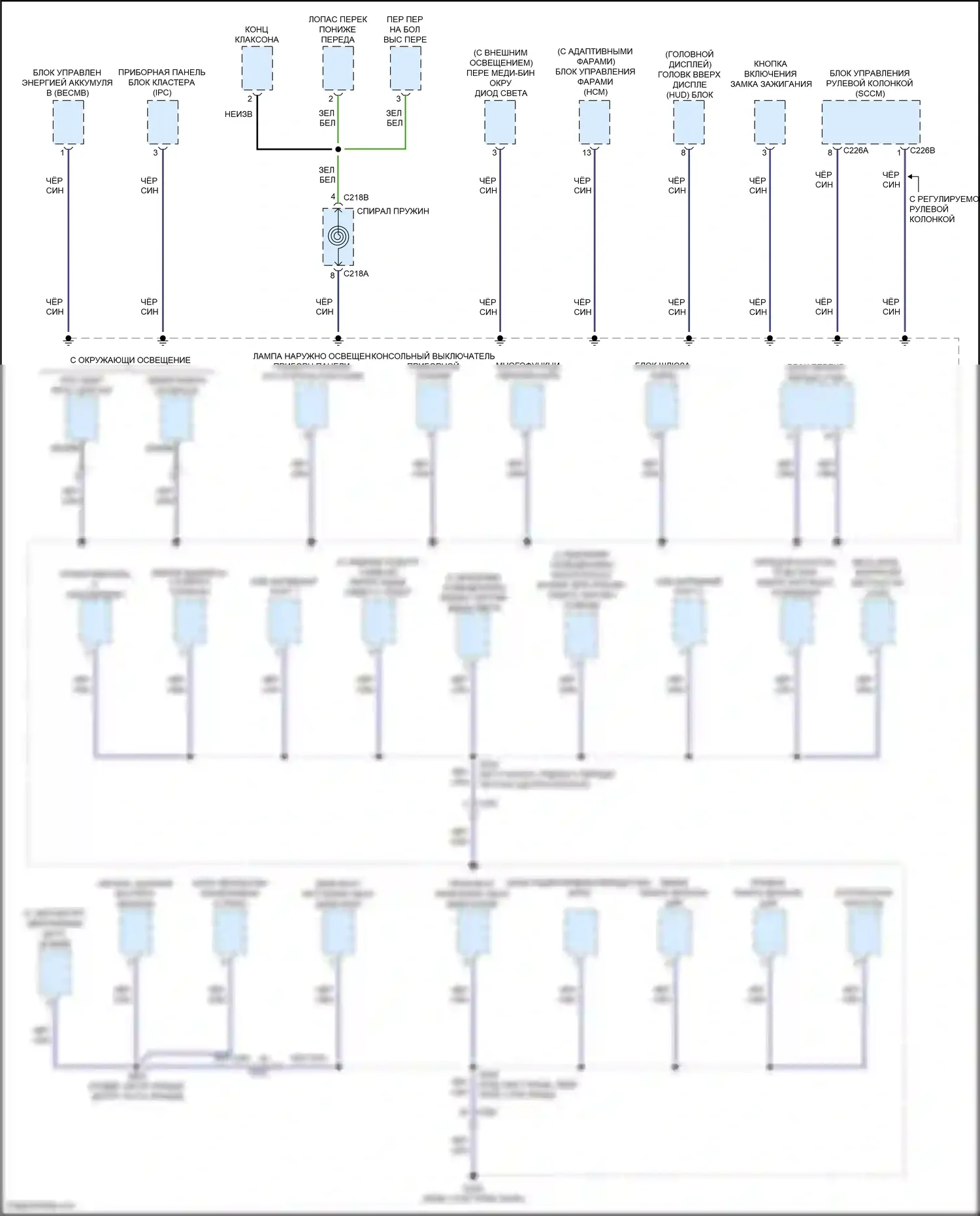Corsair Lincoln I (2019-2024): Электросхема разводки массы (3 из 6) 