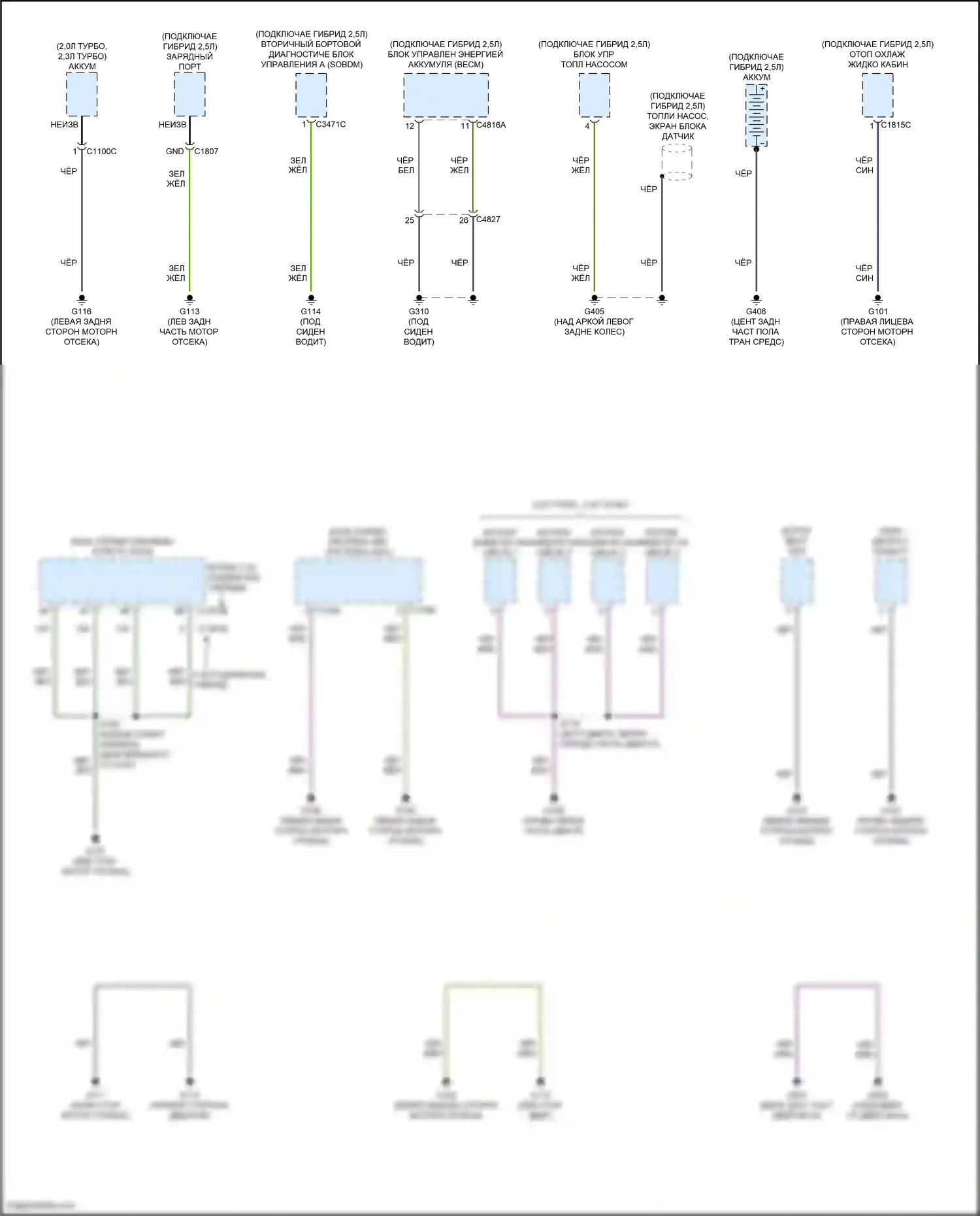 Corsair Lincoln I (2019-2024): Электросхема разводки массы (6 из 6) 