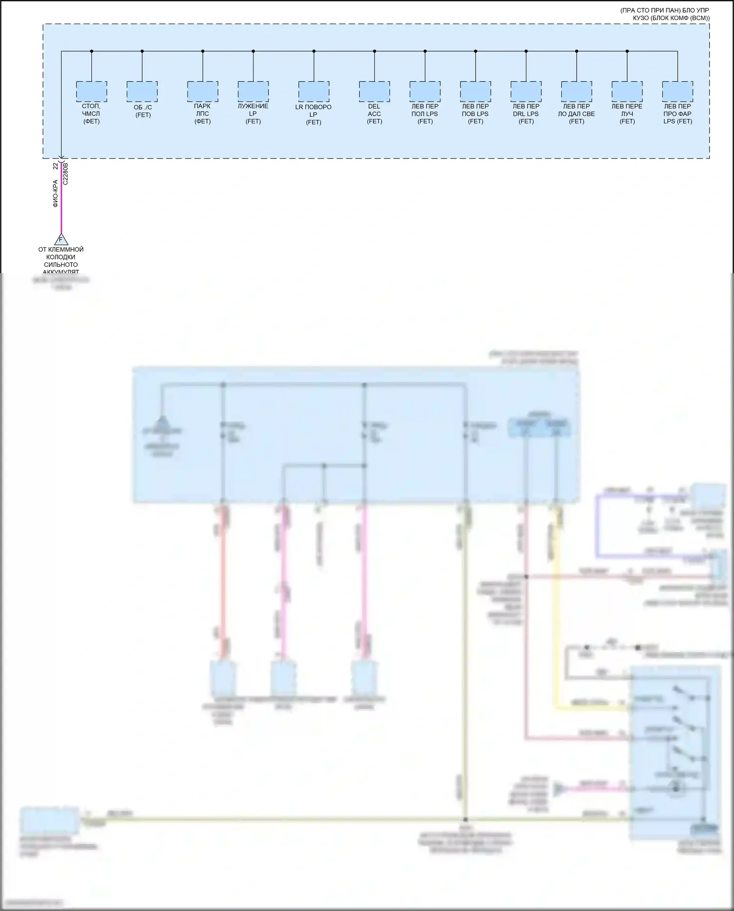 MKC Lincoln I рестайлинг (2018-2019): Электросхема блока предохранителей реле (5 из 9) 