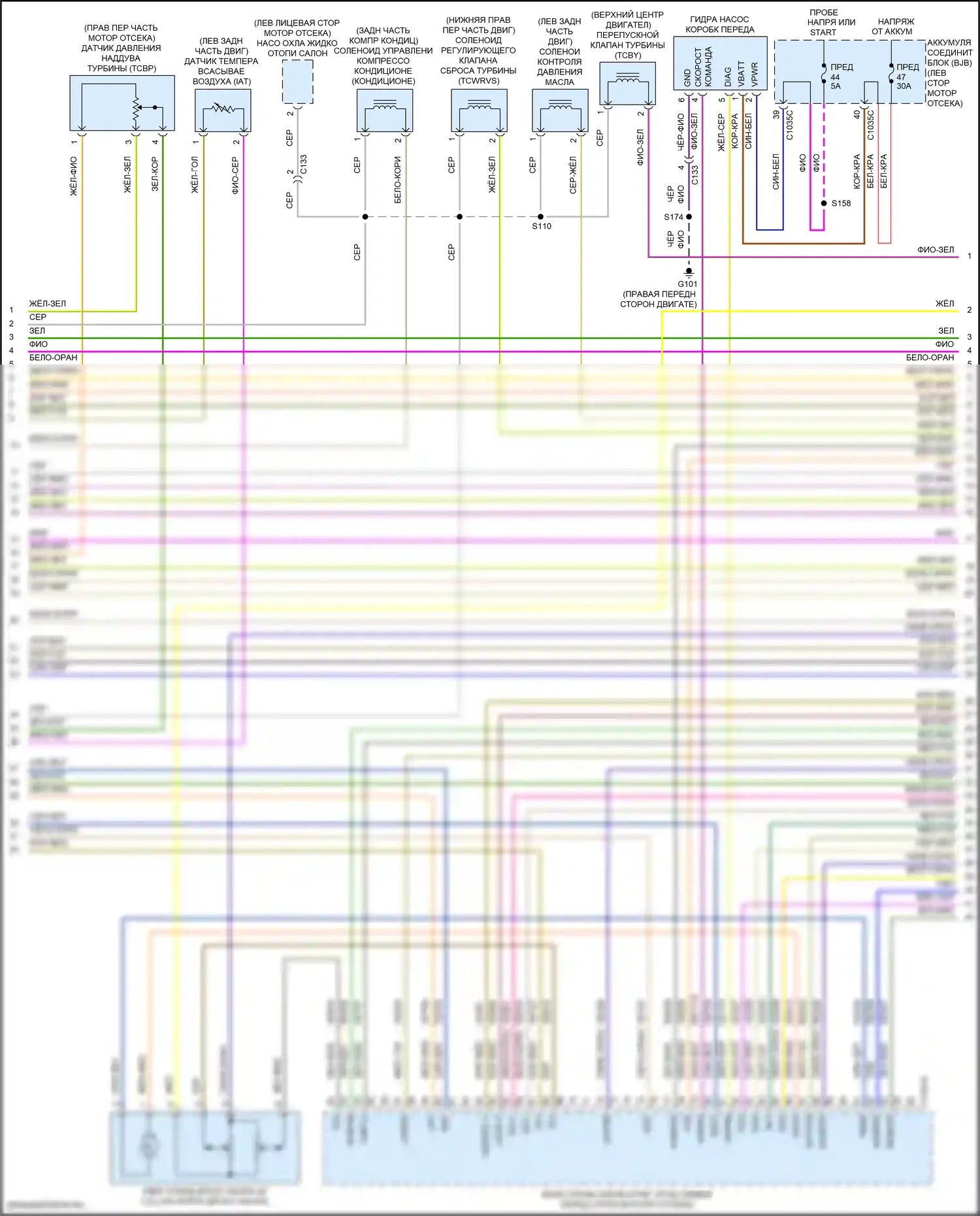 MKC Lincoln I рестайлинг (2018-2019): Электросхема двигателя 2.0л турбо (4 из 6) 