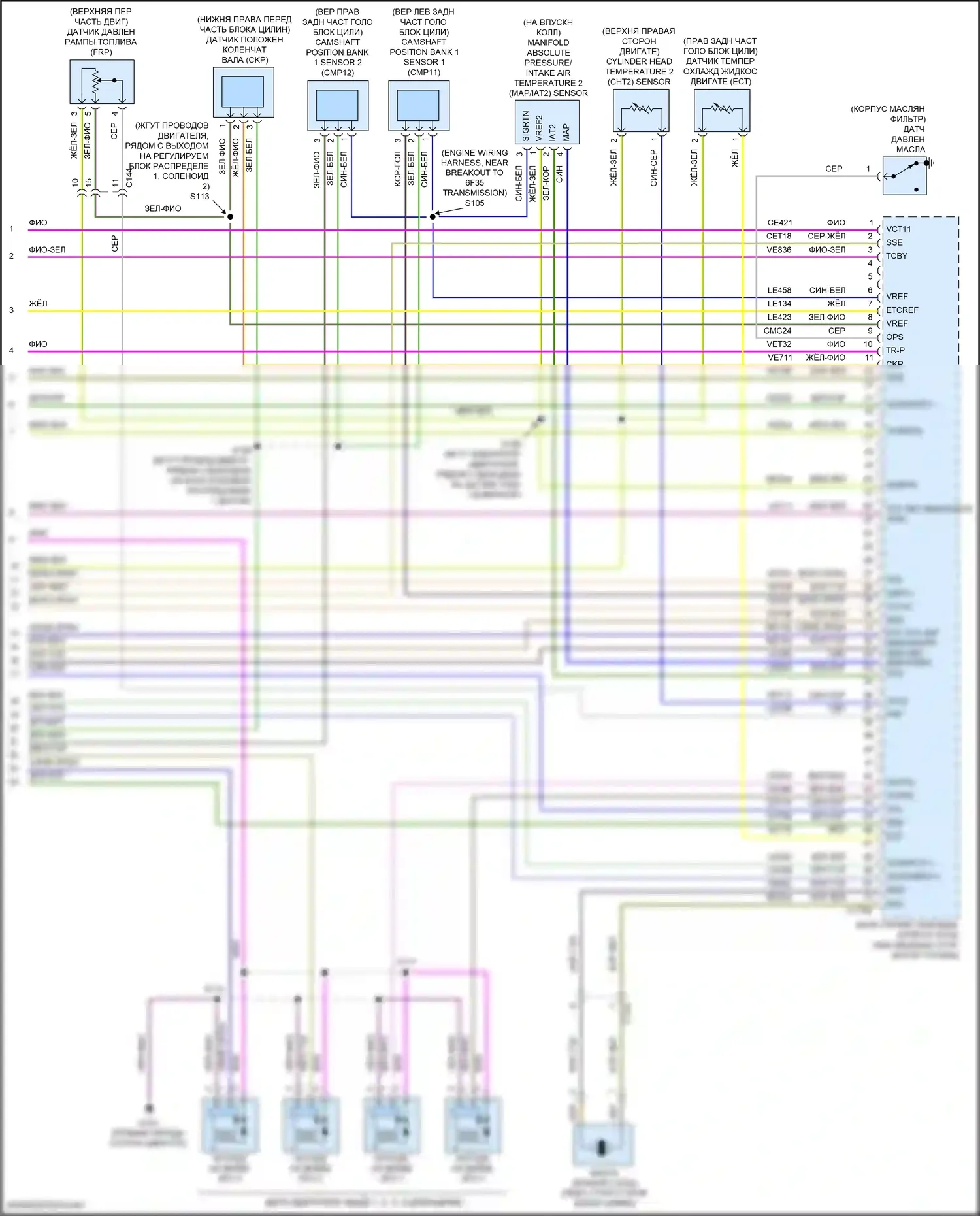 MKC Lincoln I рестайлинг (2018-2019): Электросхема двигателя 2.3л турбо (6 из 6) 