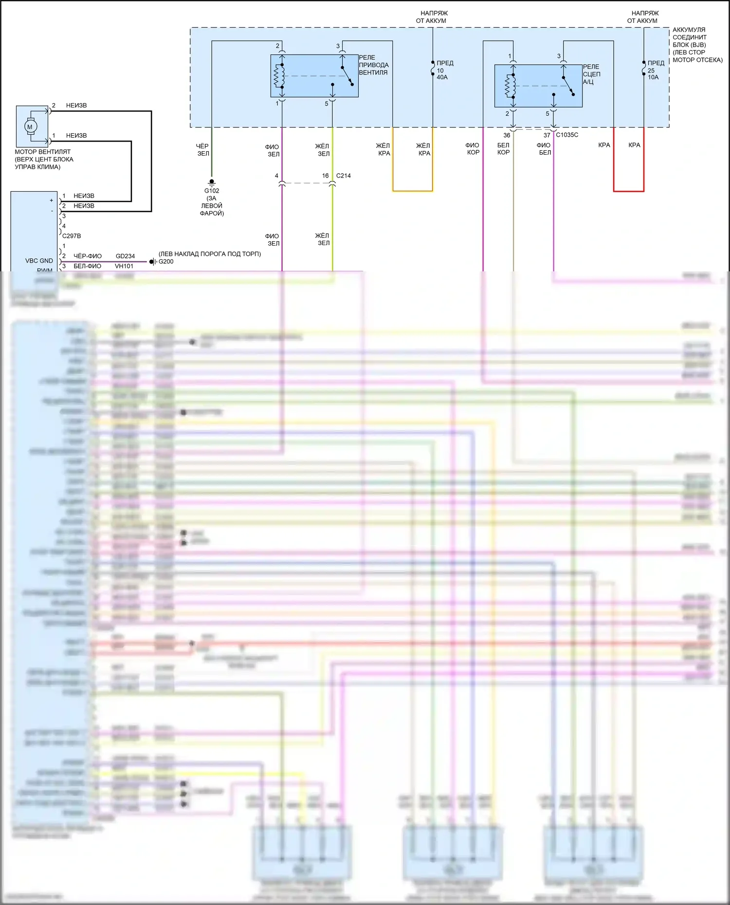 MKC Lincoln I рестайлинг (2018-2019): Электросхема климат контроля, без буксировки прицепа (1 из 5) 