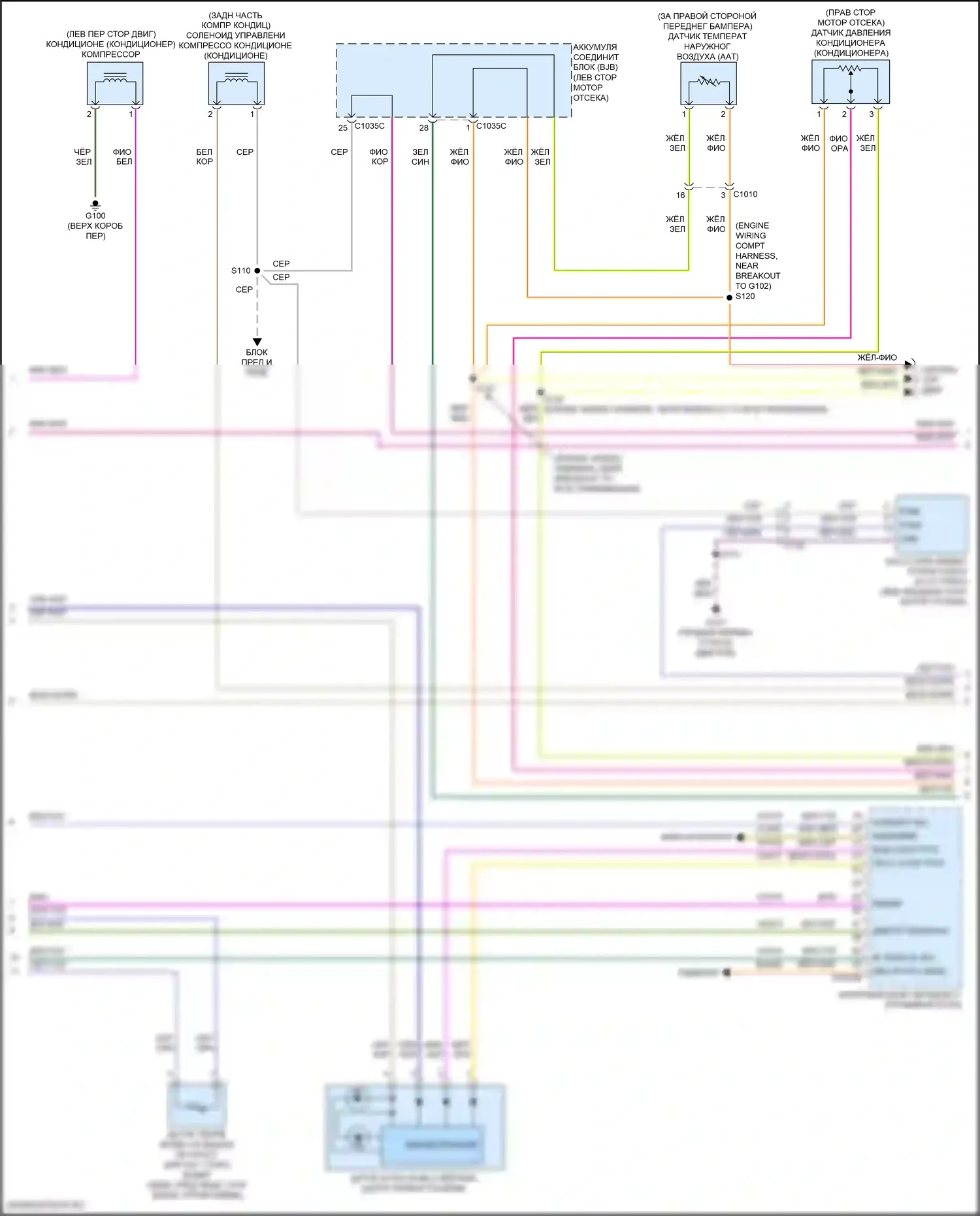 MKC Lincoln I рестайлинг (2018-2019): Электросхема климат контроля, с буксировкой прицепа (3 из 5) 