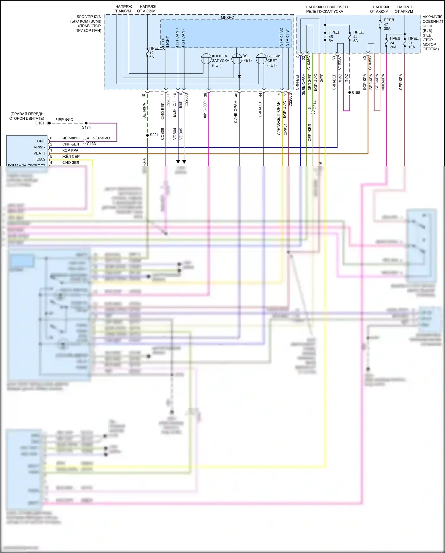 MKC Lincoln I рестайлинг (2018-2019): Электросхема автоматической коробки передач (2 из 2) 