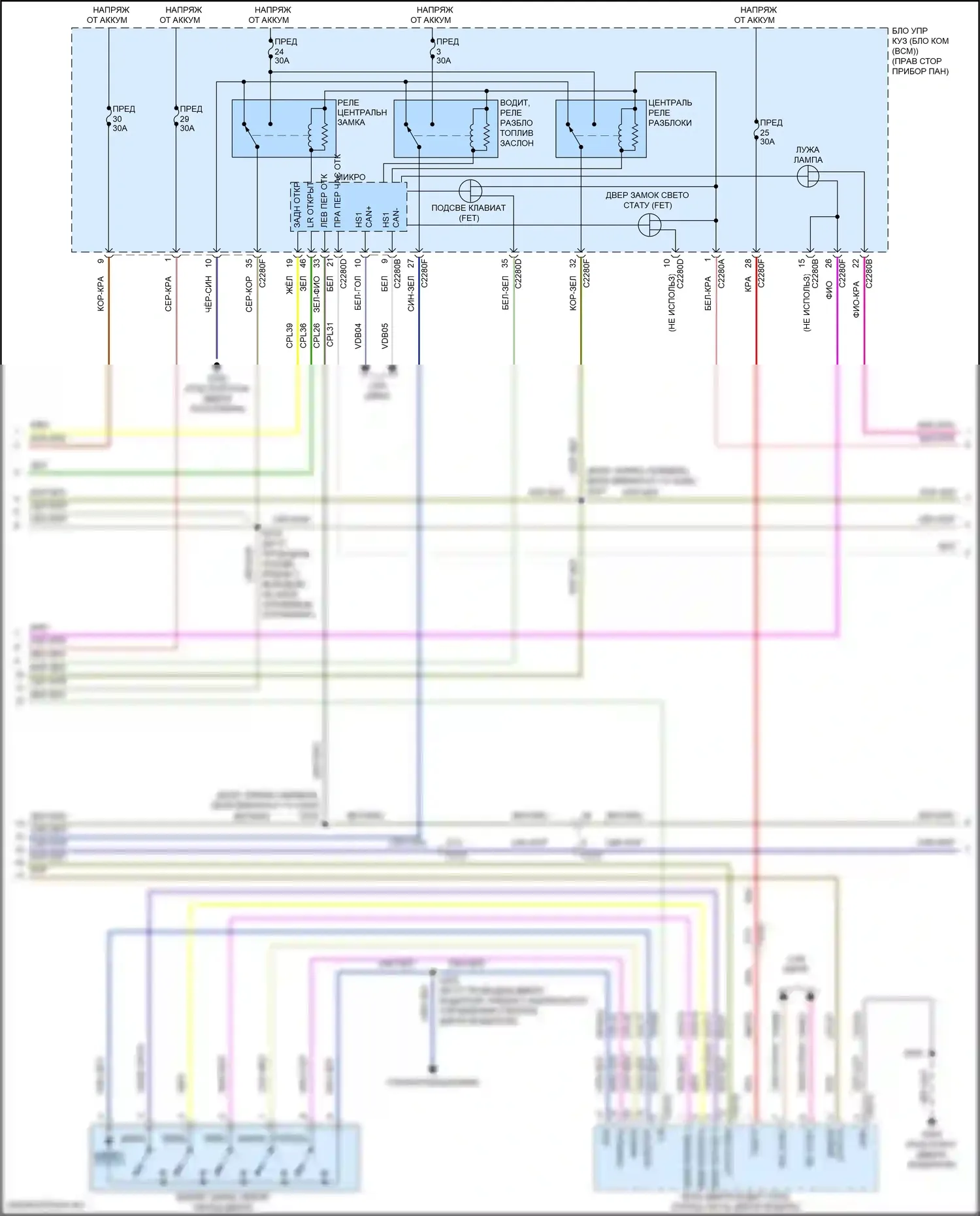 MKC Lincoln I рестайлинг (2018-2019): Сигнализации электросхема (4 из 5) 