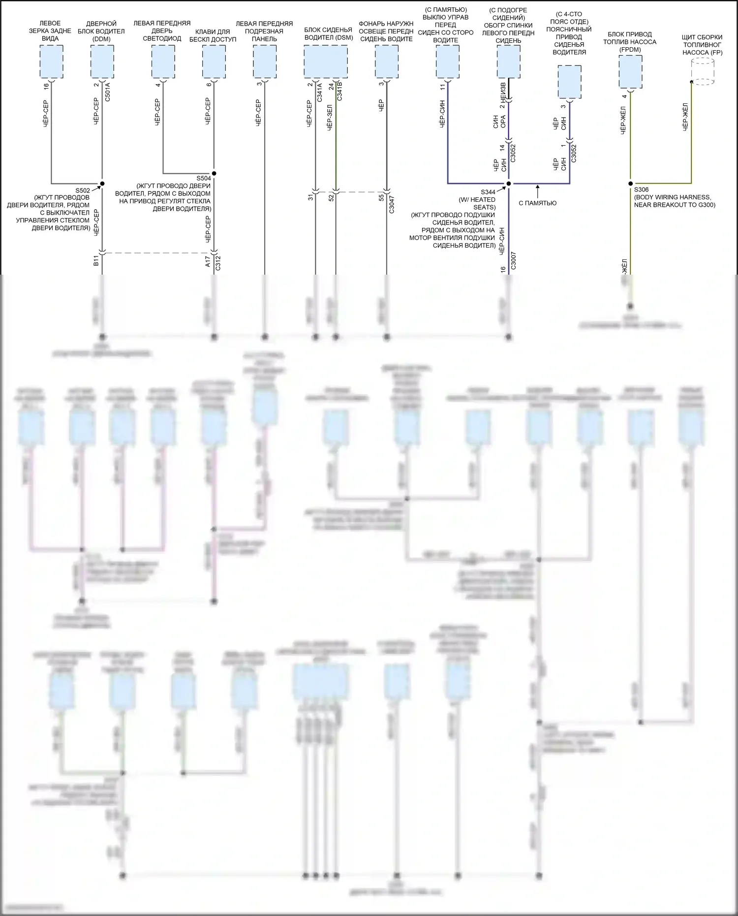 MKC Lincoln I рестайлинг (2018-2019): Электросхема точек подключения масс (4 из 4) 