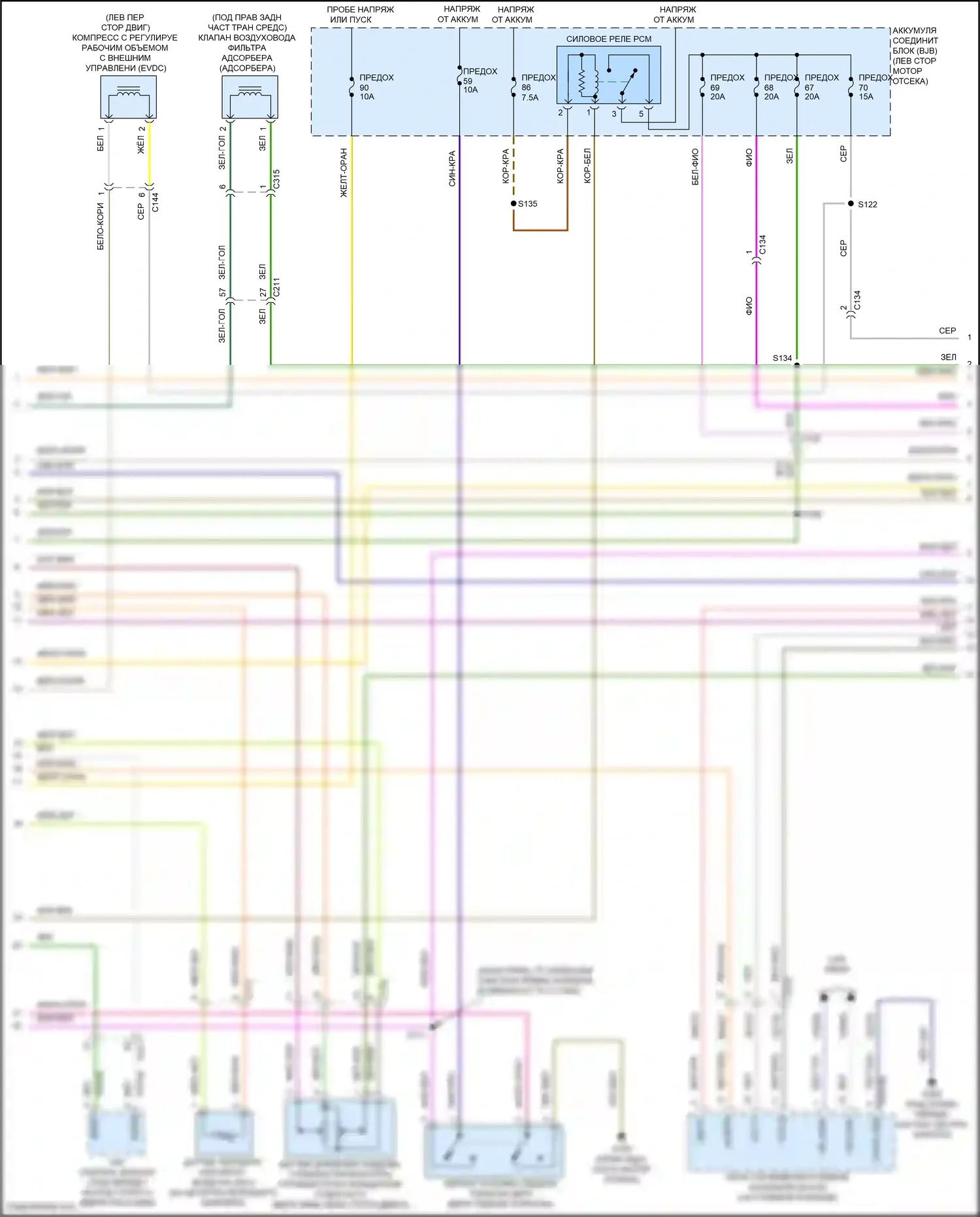 MKS Lincoln I рестайлинг (2012-2016): Электросхема двигателя 3,5л турбо (2 из 6) 