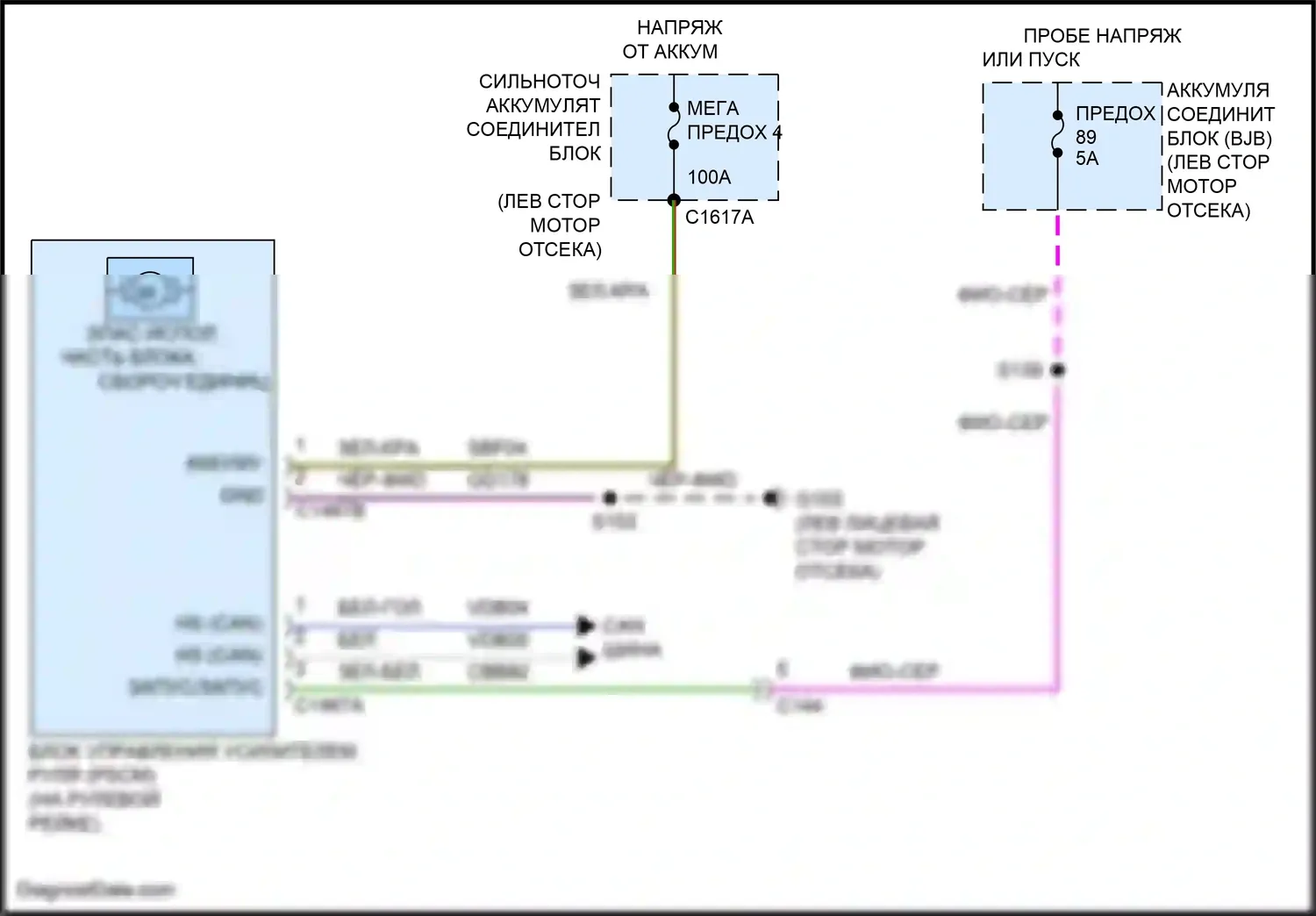 MKS Lincoln I рестайлинг (2012-2016): Электросхема электроусилителя руля 